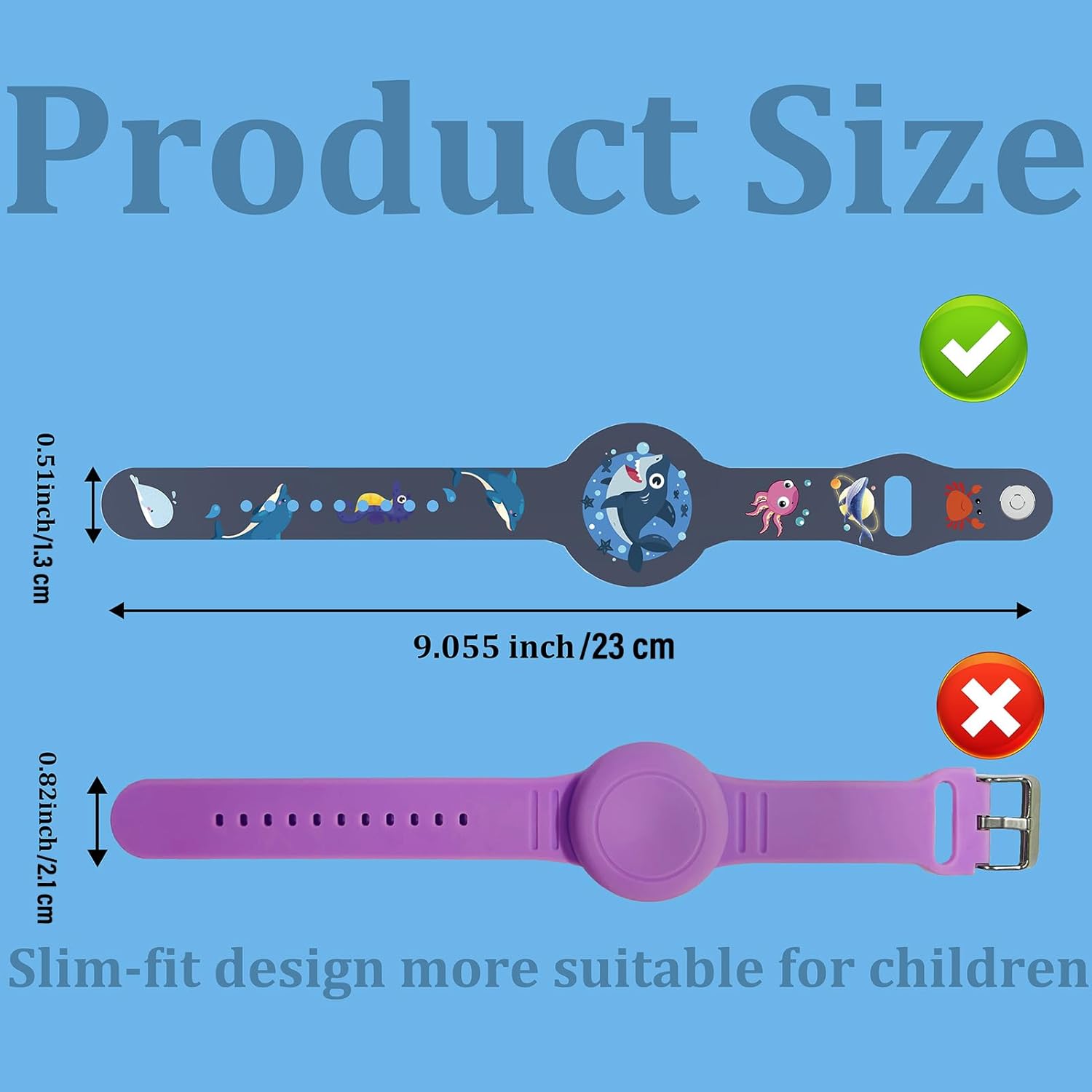 Dingfeiyu Braccialetto per Apple AirTag, Cavallo Viola - immagine 2