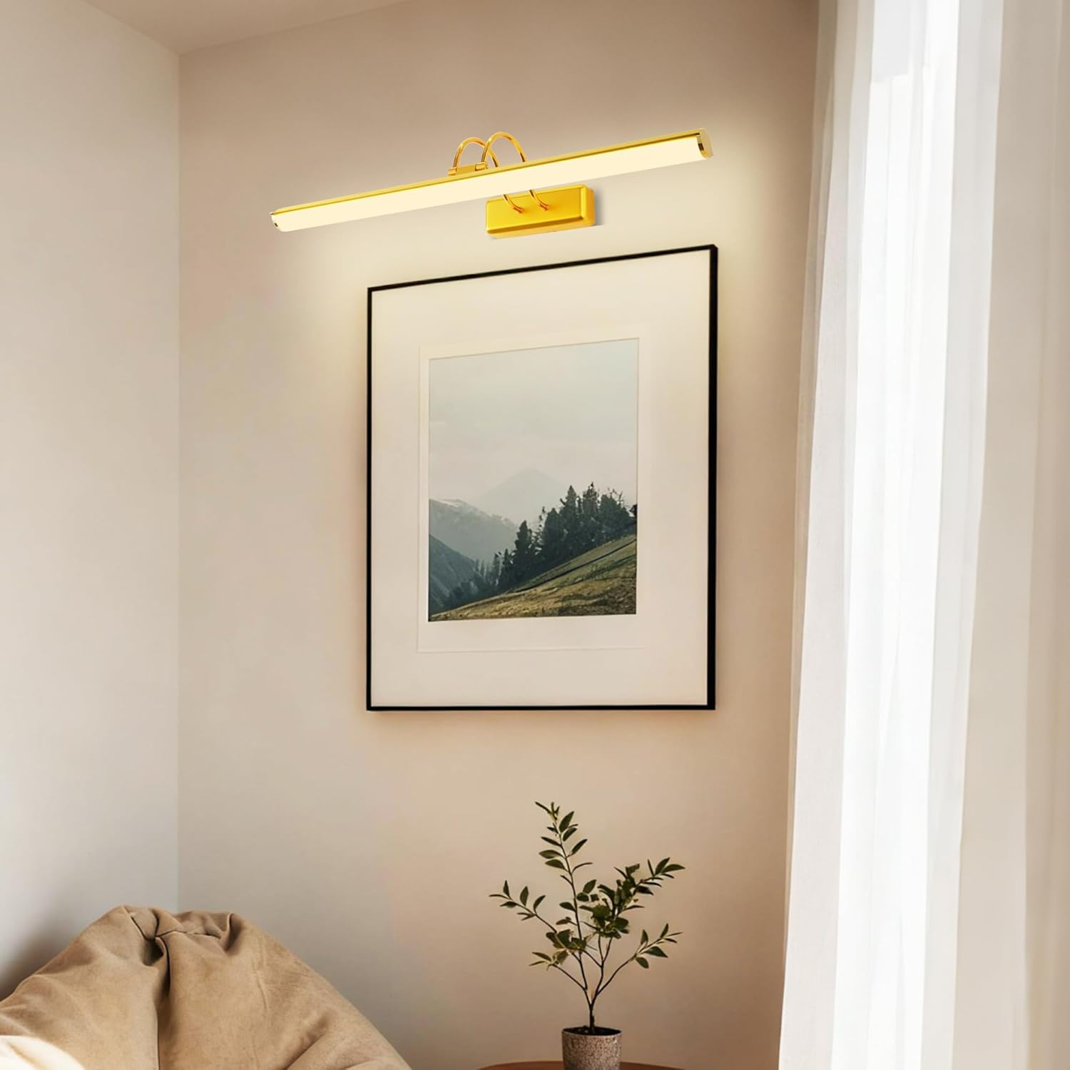 Lampada a Specchio LED Bagno 57cm, Oro - immagine 6