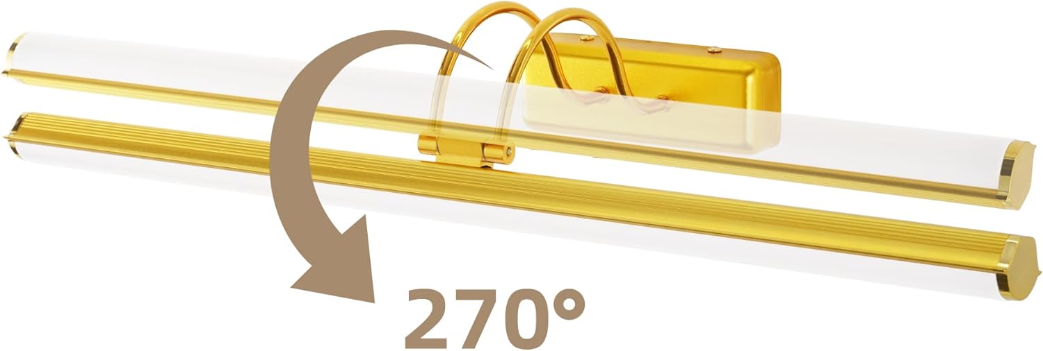 Lampada a Specchio LED Bagno 57cm, Oro - immagine 7