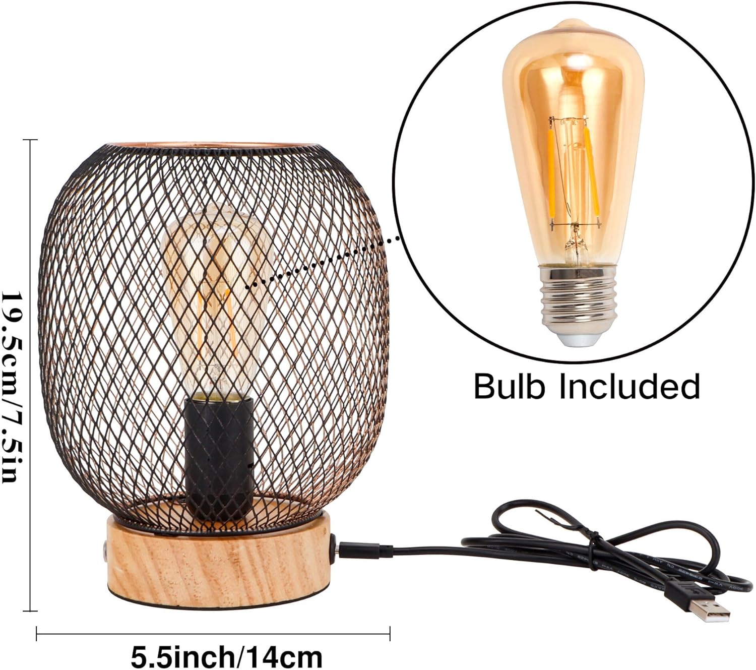 JHY DESIGN Lampada da Comodino Touch in Metallo - immagine 5