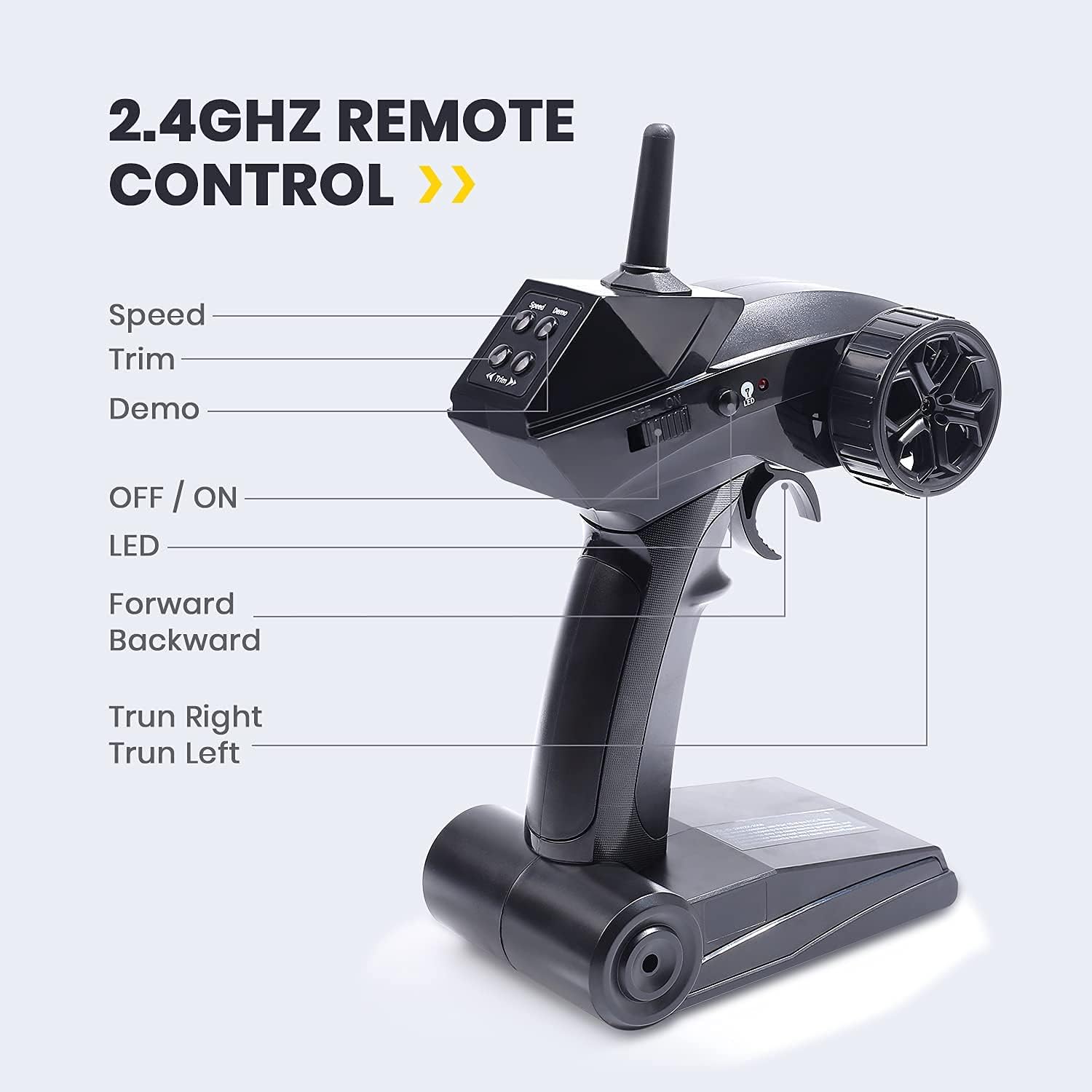 DEERC Barca RC con Luci LED 2.4GHz, 20+ MPH - immagine 7