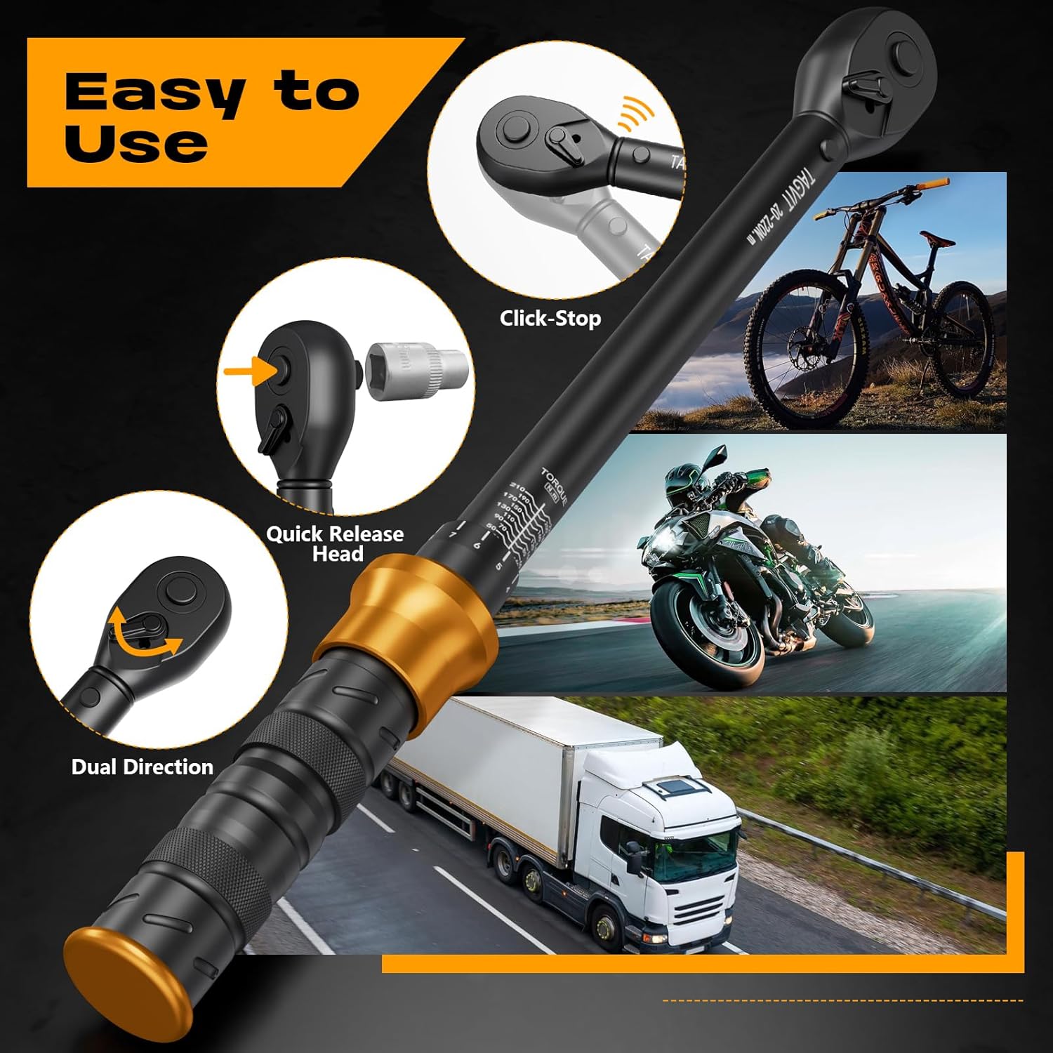 Tagvit Chiave Dinamometrica 1/2" & 3/8" 15 Pezzi - immagine 6