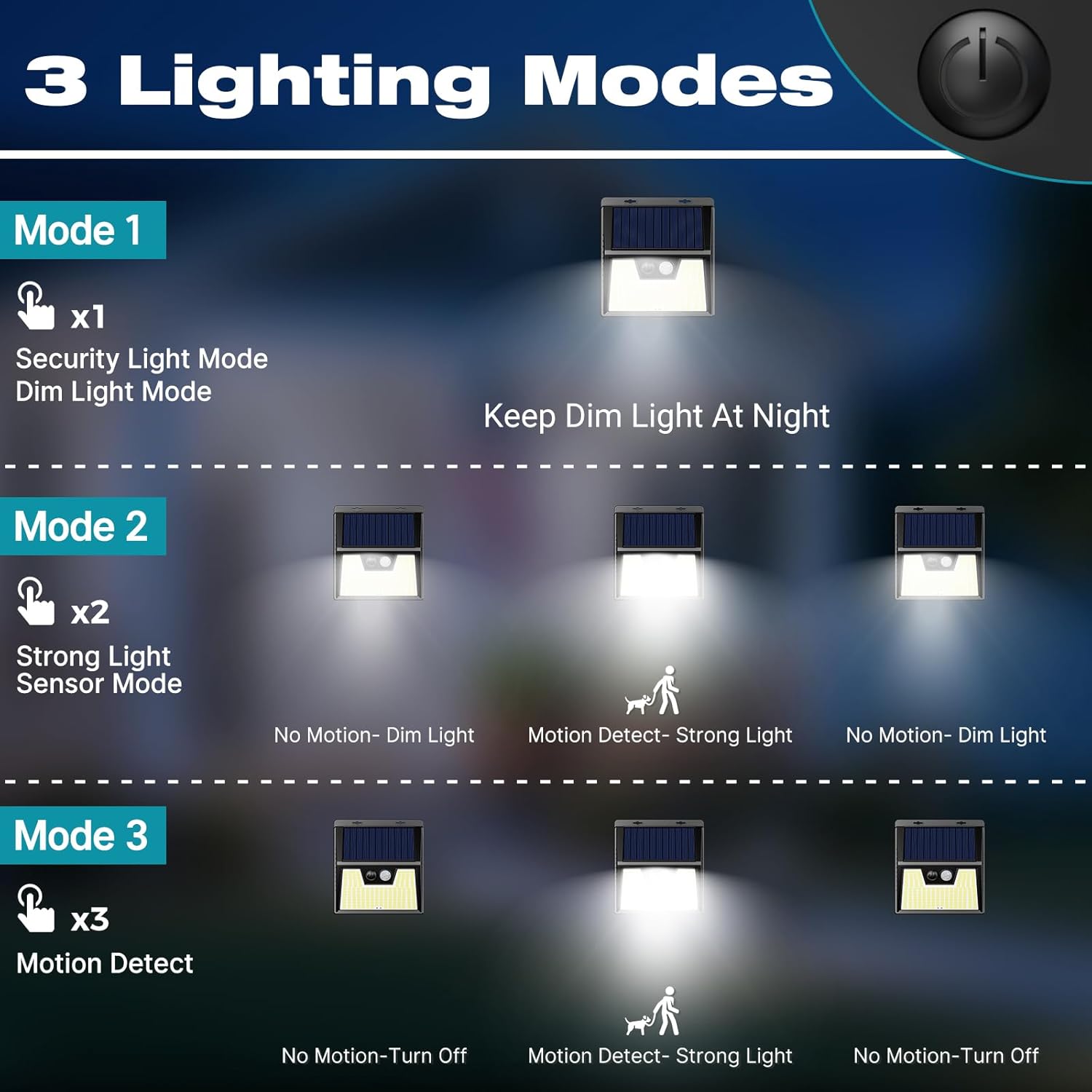 Kolpop Luce Solare LED Esterno 10 Pezzi - 3 Modalità - immagine 3