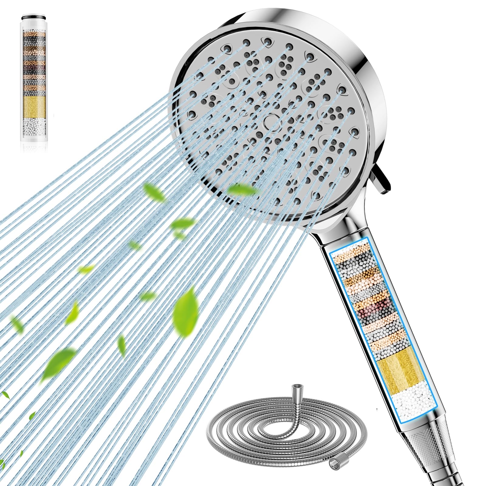 Cobbe Soffione Doccia con Filtro 20 Fasi, Cromato