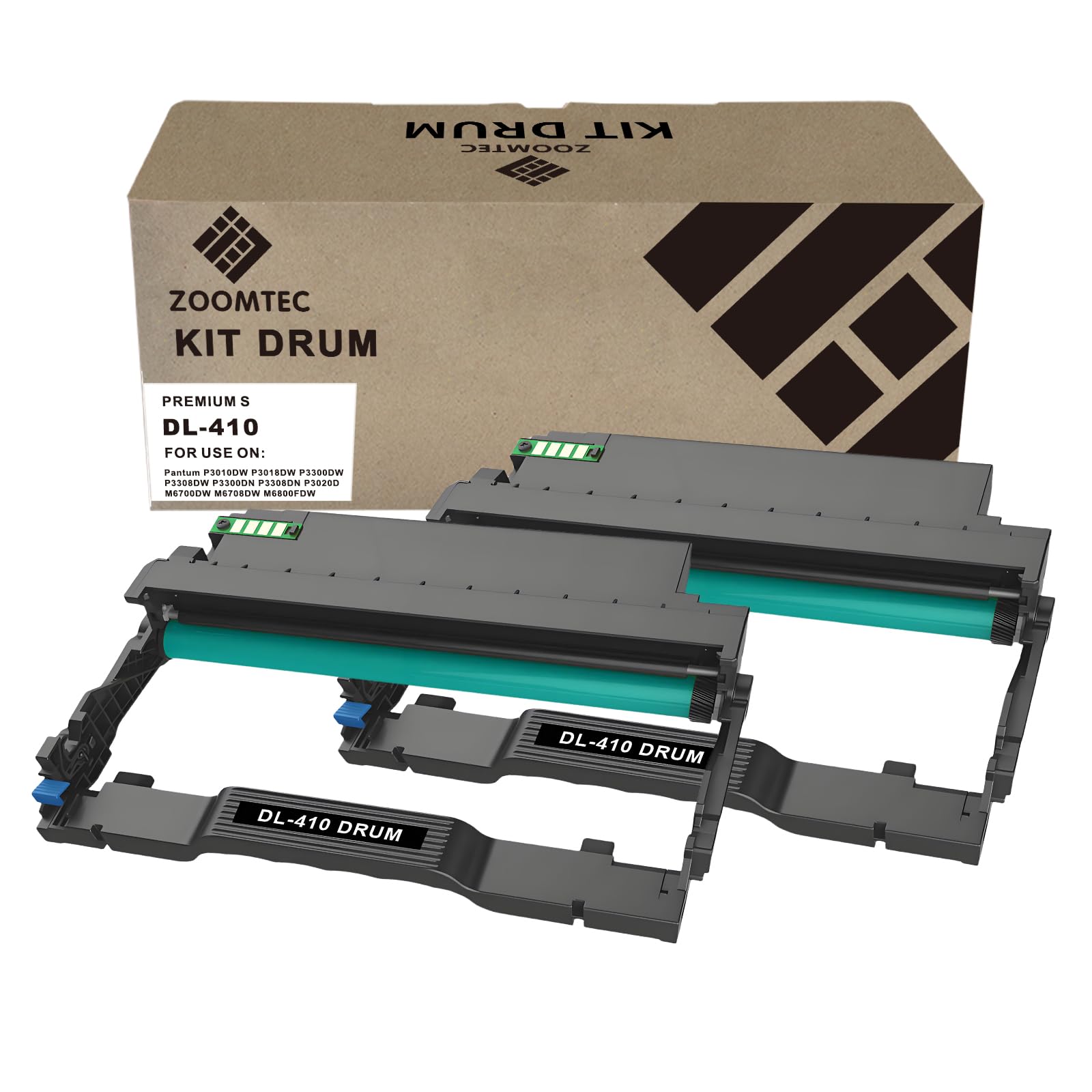 ZOOMTEC 2X DL-410 Kit Tamburo Compatibile, Nero