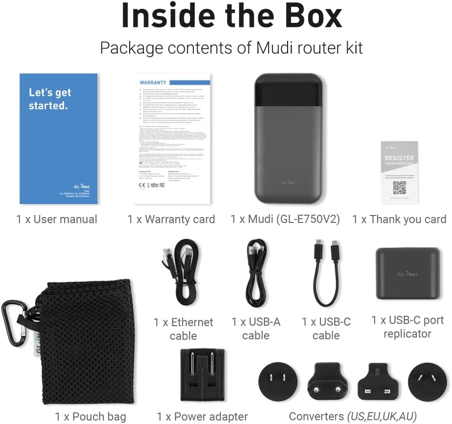 Gl.inet GL-E750V2 (MUDI) Hotspot Wi-Fi Portatile 4G LTE - immagine 7