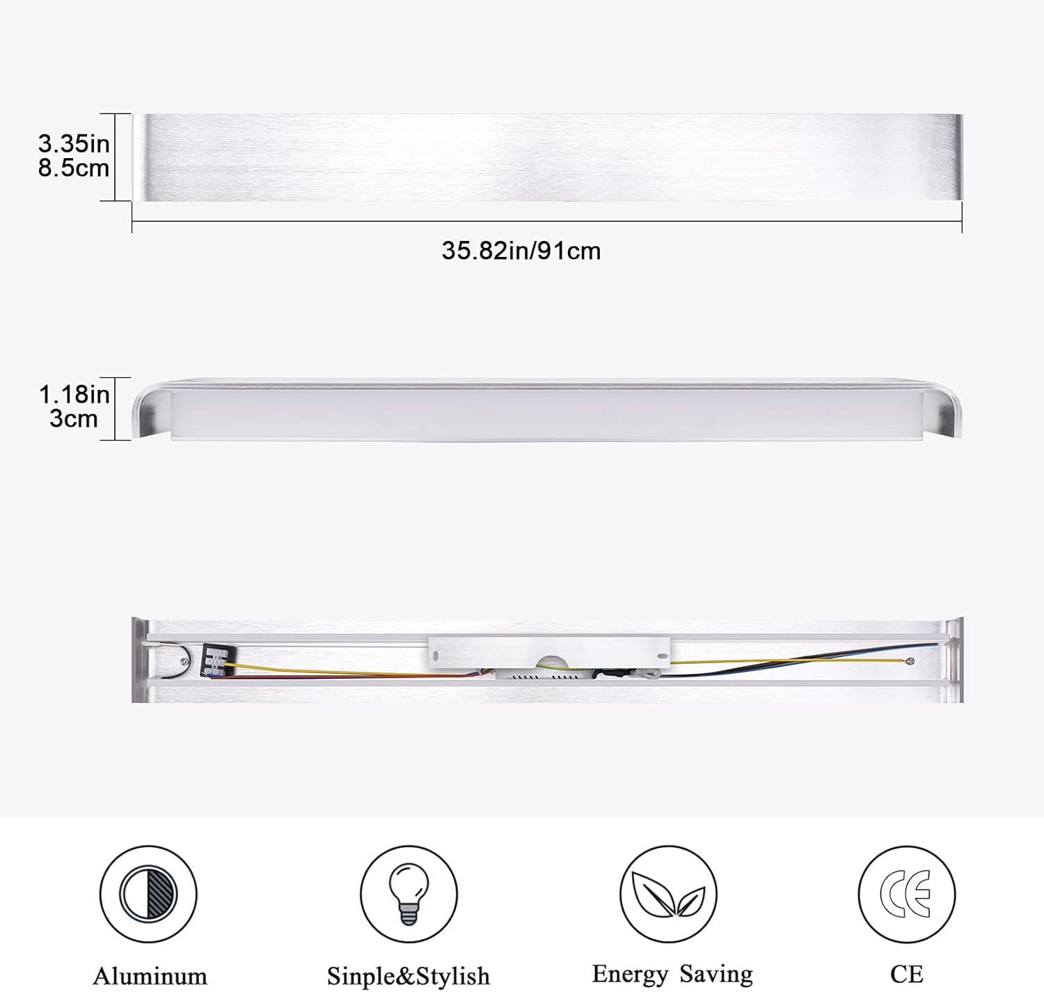 Klighten LED Lampada da Parete 30W Bianco Naturale 4500K - immagine 7