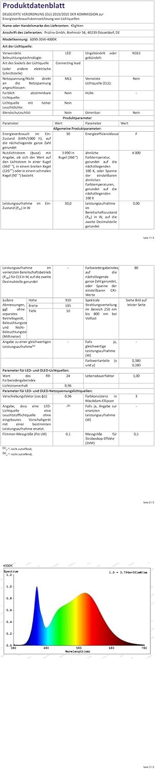 Klighten LED Lampada da Parete 30W Bianco Naturale 4500K - immagine 9