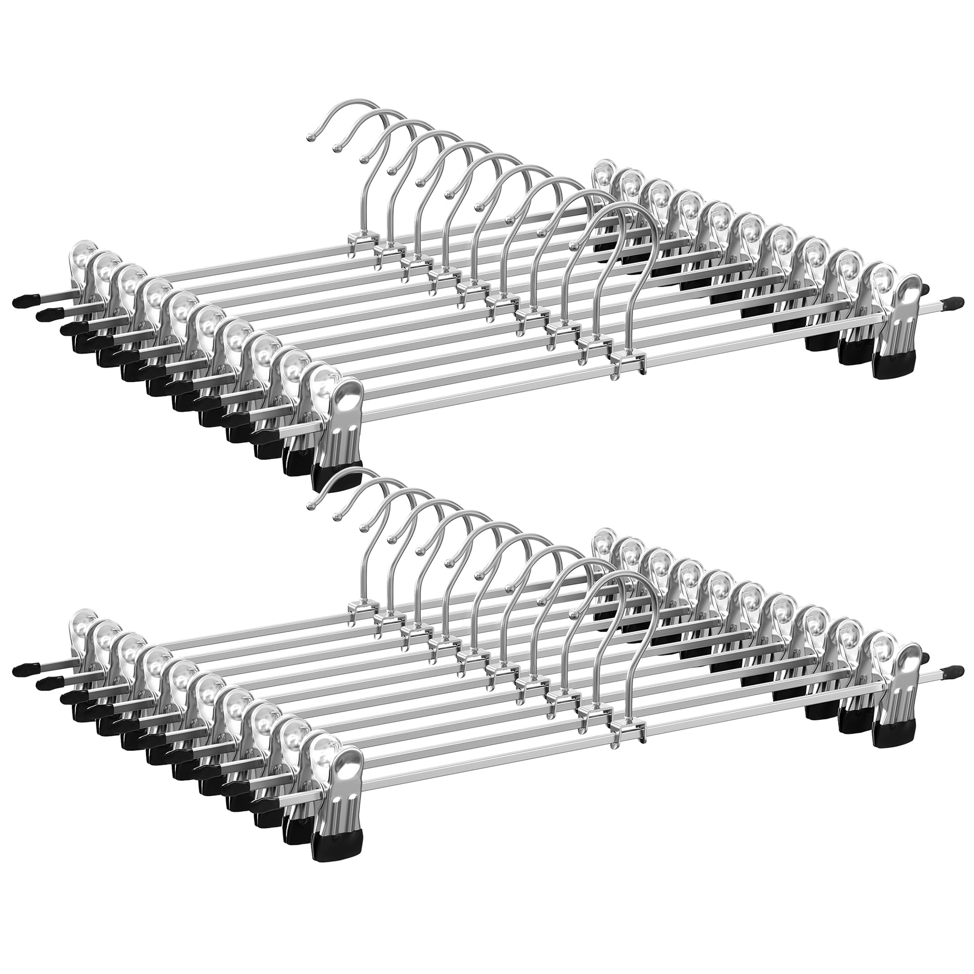 Songmics 20 Grucce in Metallo per Pantaloni 40x10,5 cm