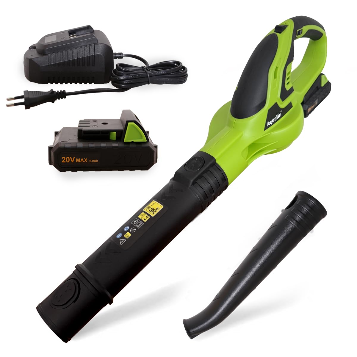 Soffiatore a Batteria 2,0 Ah con Caricatore Rapido