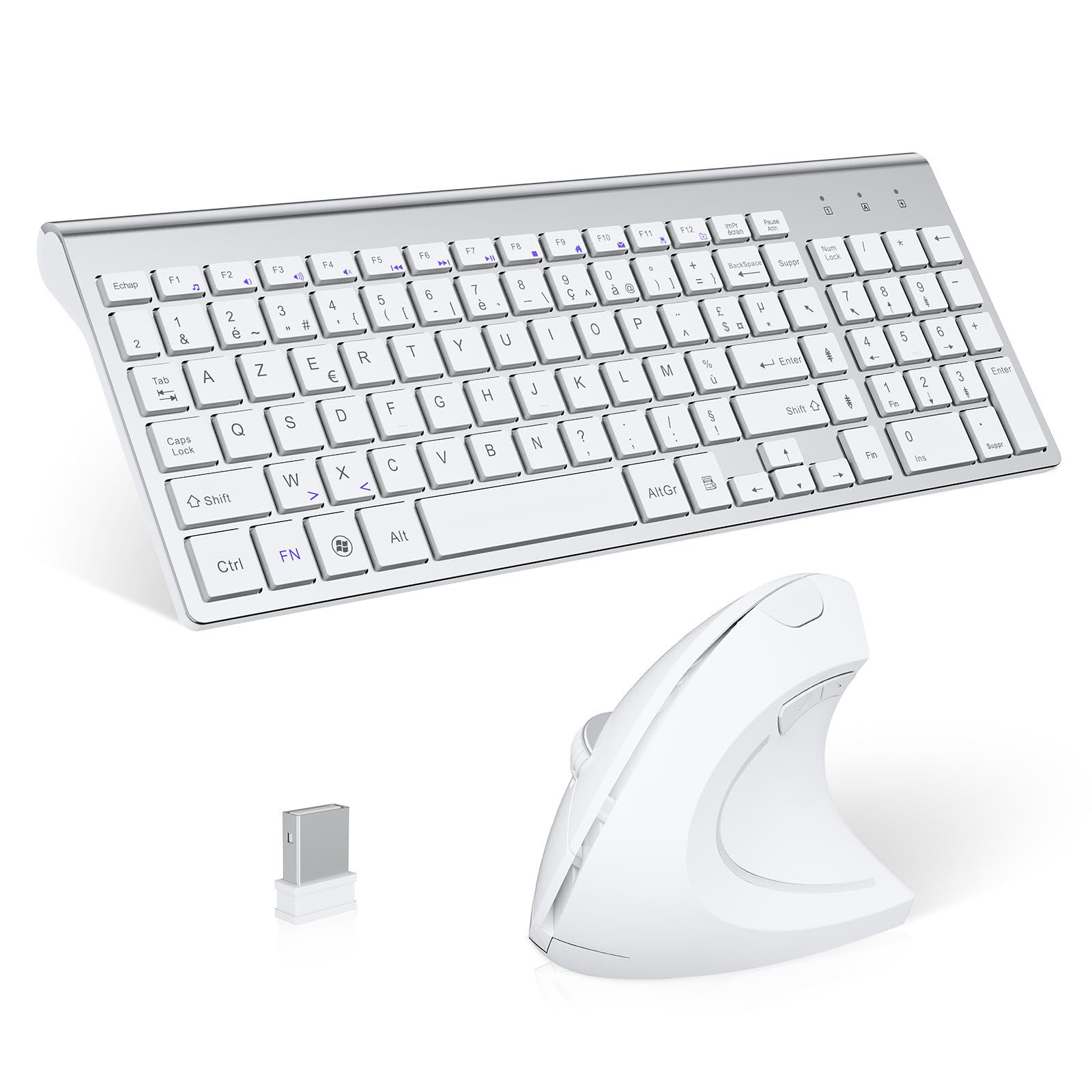 Combo Mouse e Tastiera Wireless Verticale Ergonomica