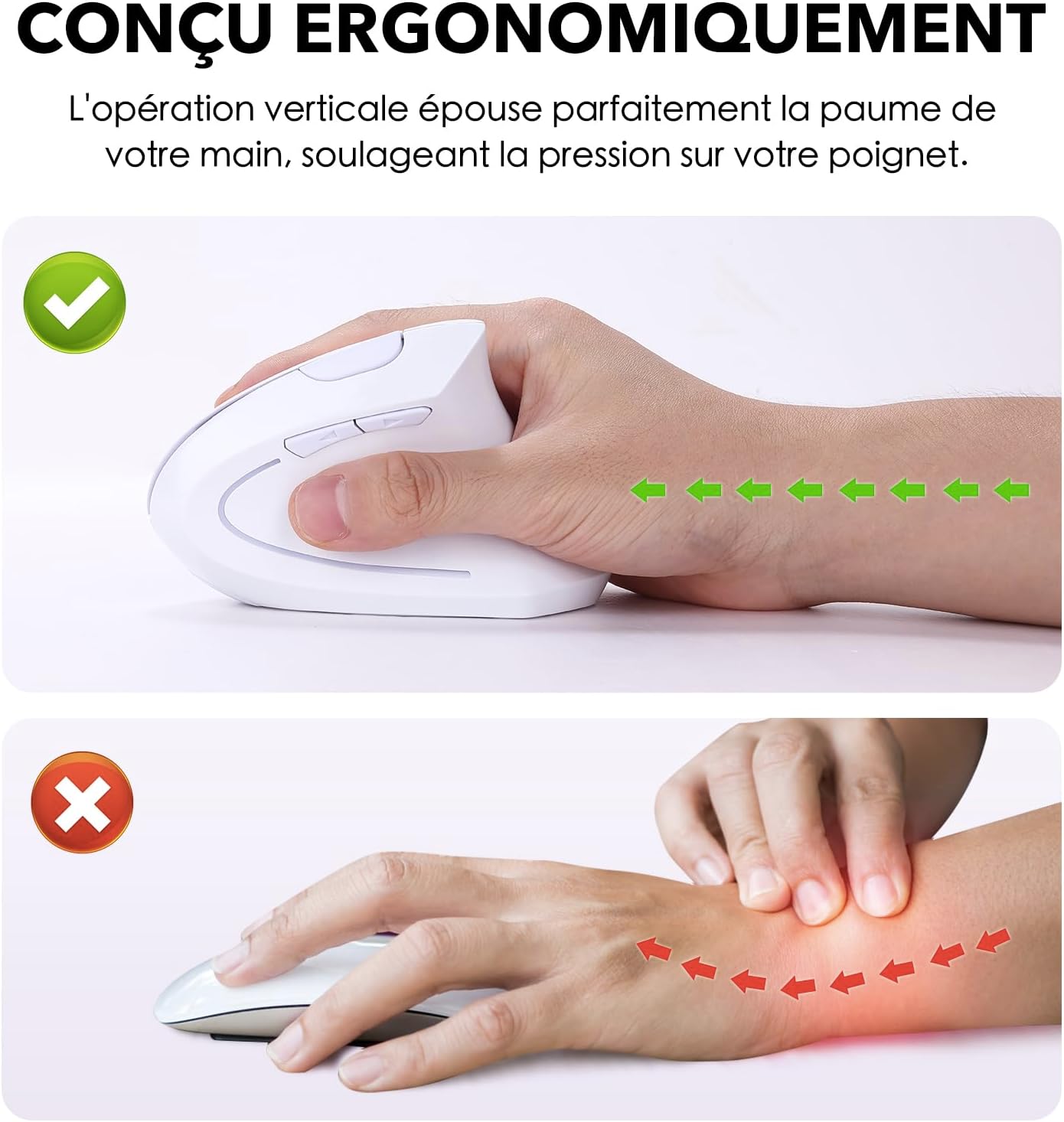 Combo Mouse e Tastiera Wireless Verticale Ergonomica - immagine 2