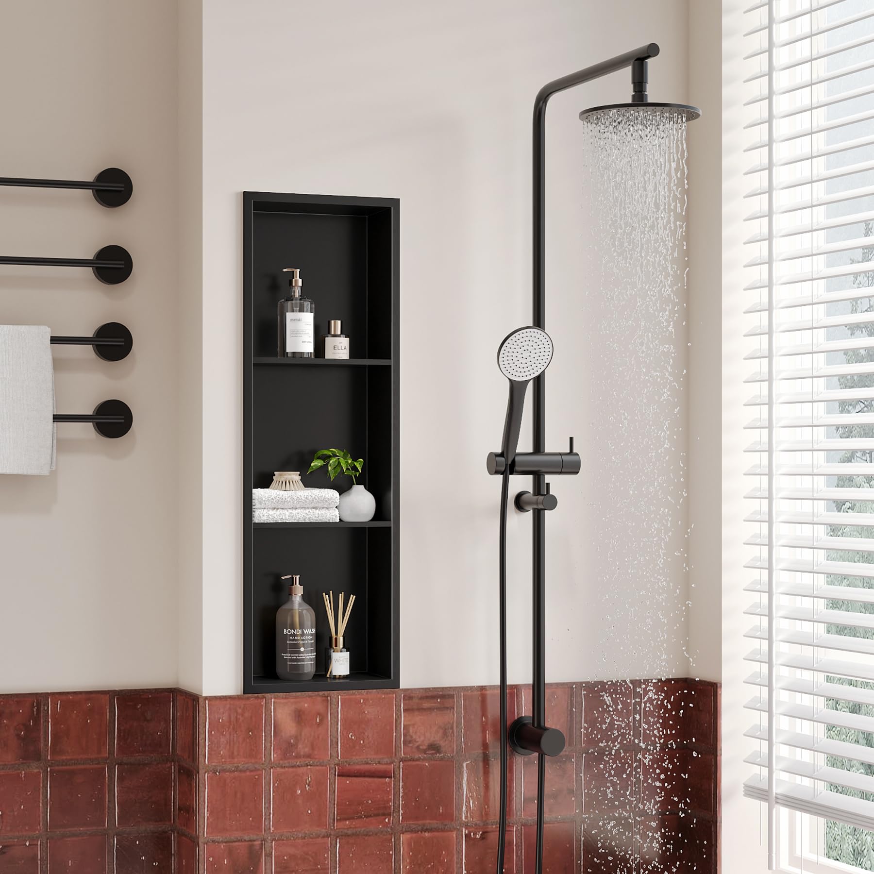 Neodrain Doccia con Nicchia a Parete in Acciaio Inox