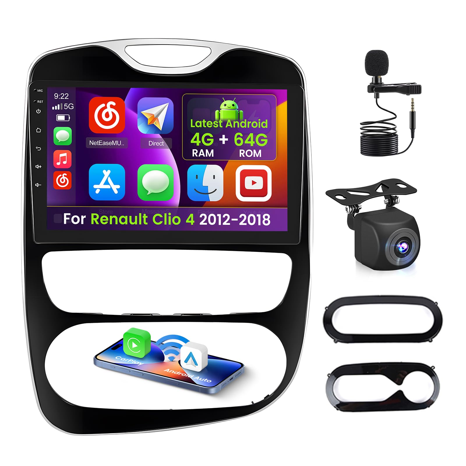 Autoradio Android 15 per Renault Clio 4 (2012-2018)