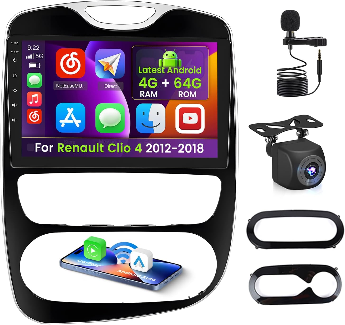 Autoradio Android 15 per Renault Clio 4 (2012-2018) - immagine 1