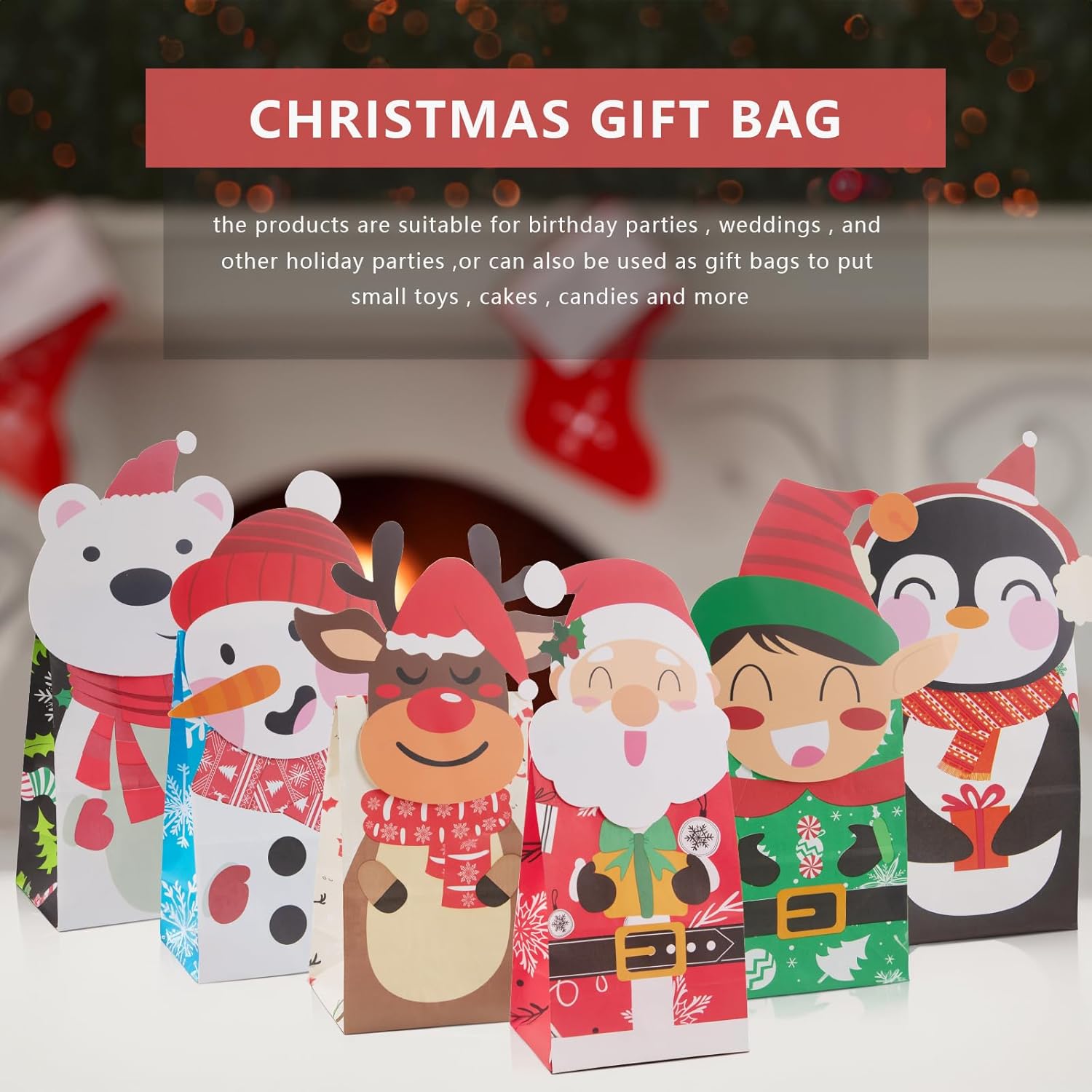 Gintan Sacchetti Regalo Natale 24 Pezzi - 4 Stili - immagine 5