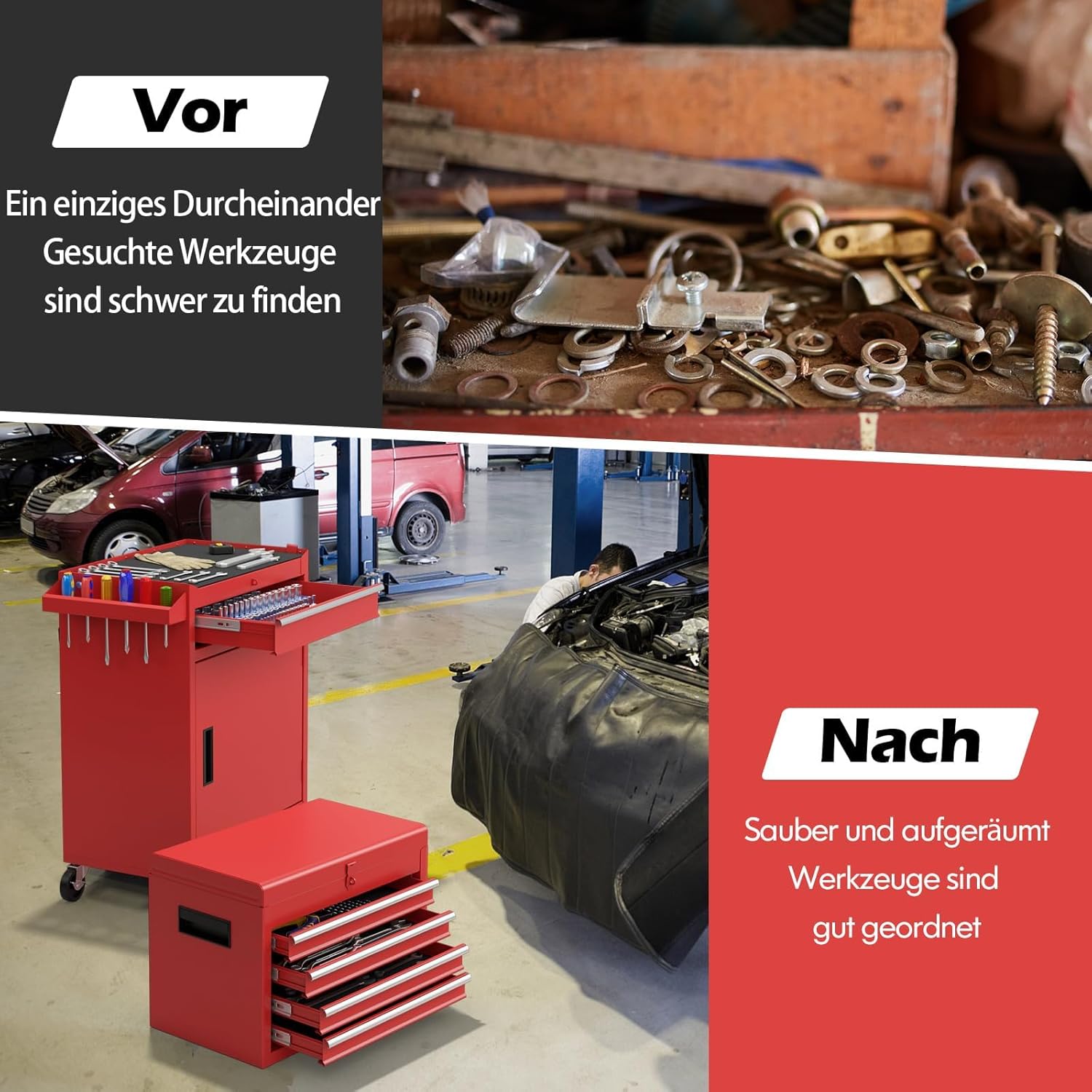 Fantask Carrello Portautensili 2 in 1 su Ruote - immagine 4