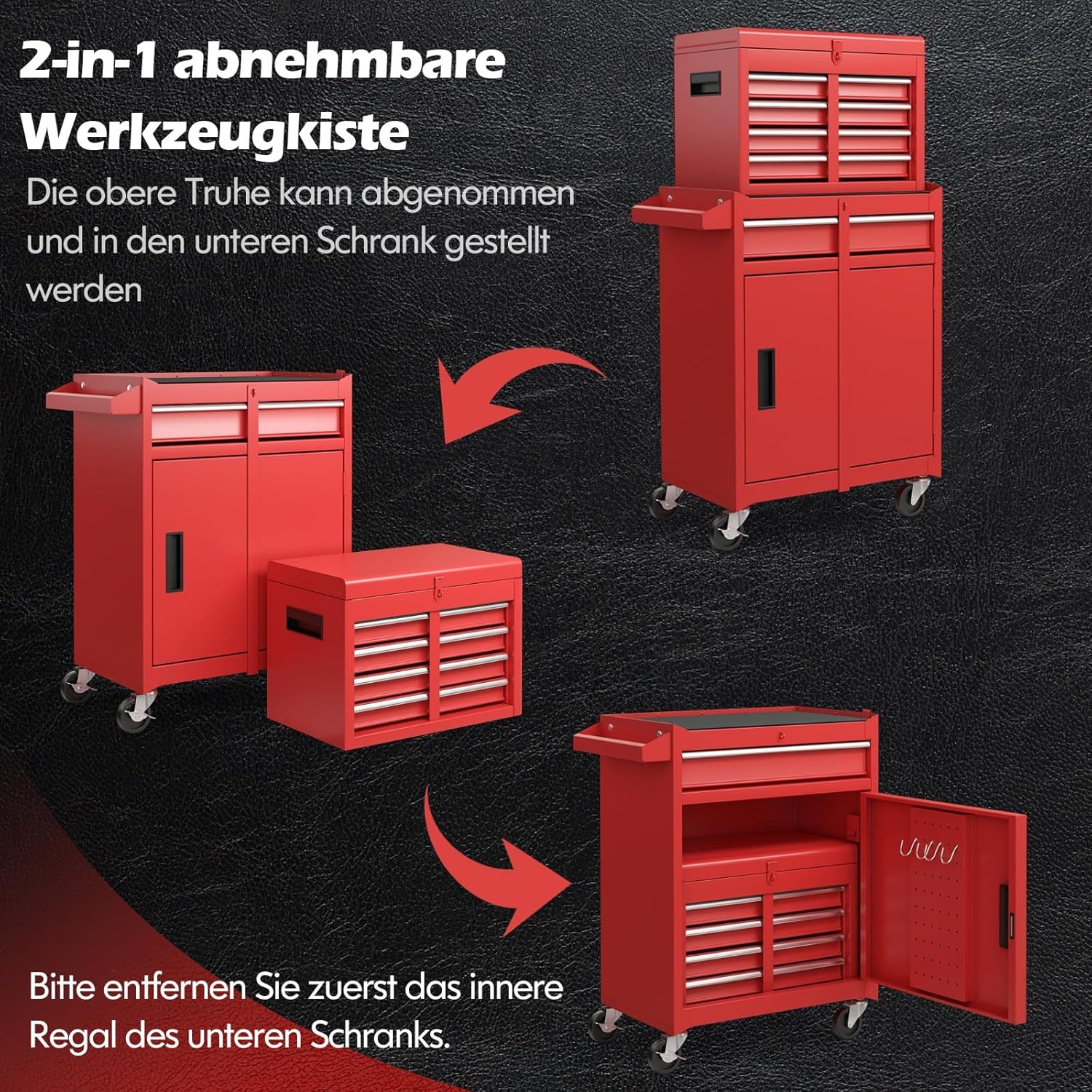 Fantask Carrello Portautensili 2 in 1 su Ruote - immagine 6