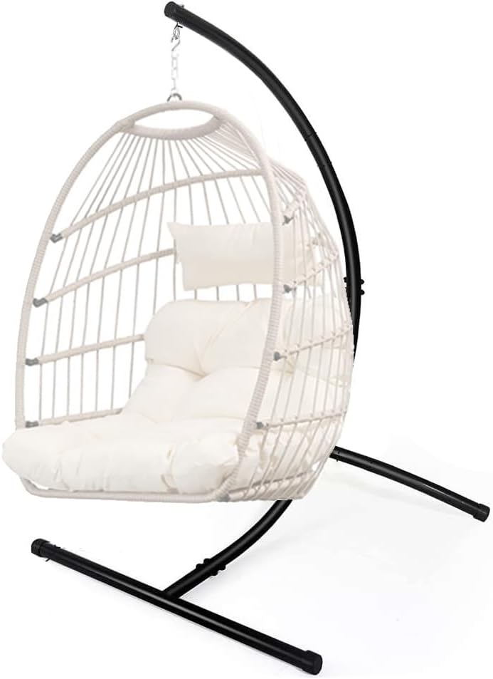 Goutime Supporto per Sedia a Dondolo Sospesa, Nero