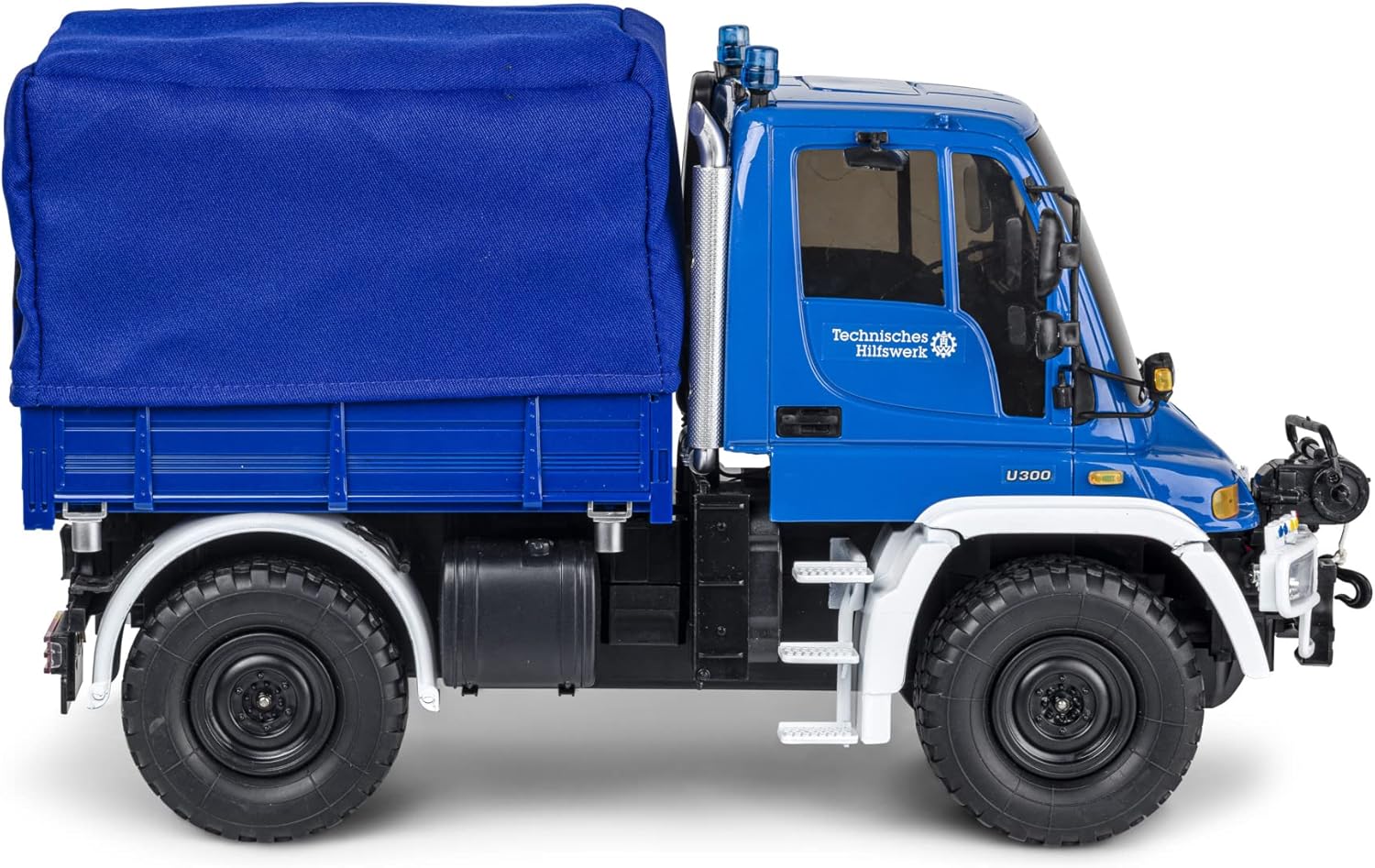 Carson 500907722 1:12 MB Unimog U300 THW 2,4G RTR, Blu - immagine 2