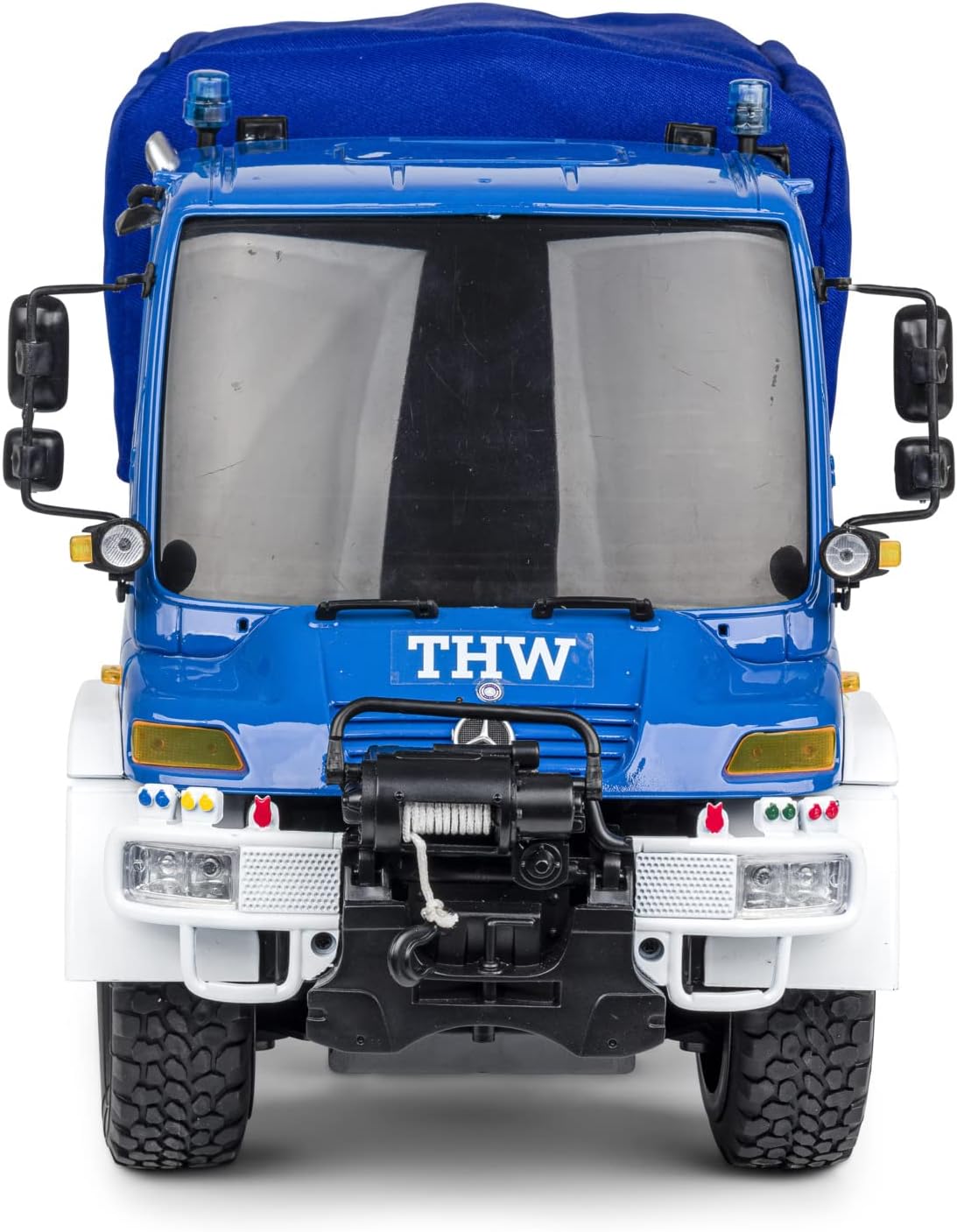 Carson 500907722 1:12 MB Unimog U300 THW 2,4G RTR, Blu - immagine 3