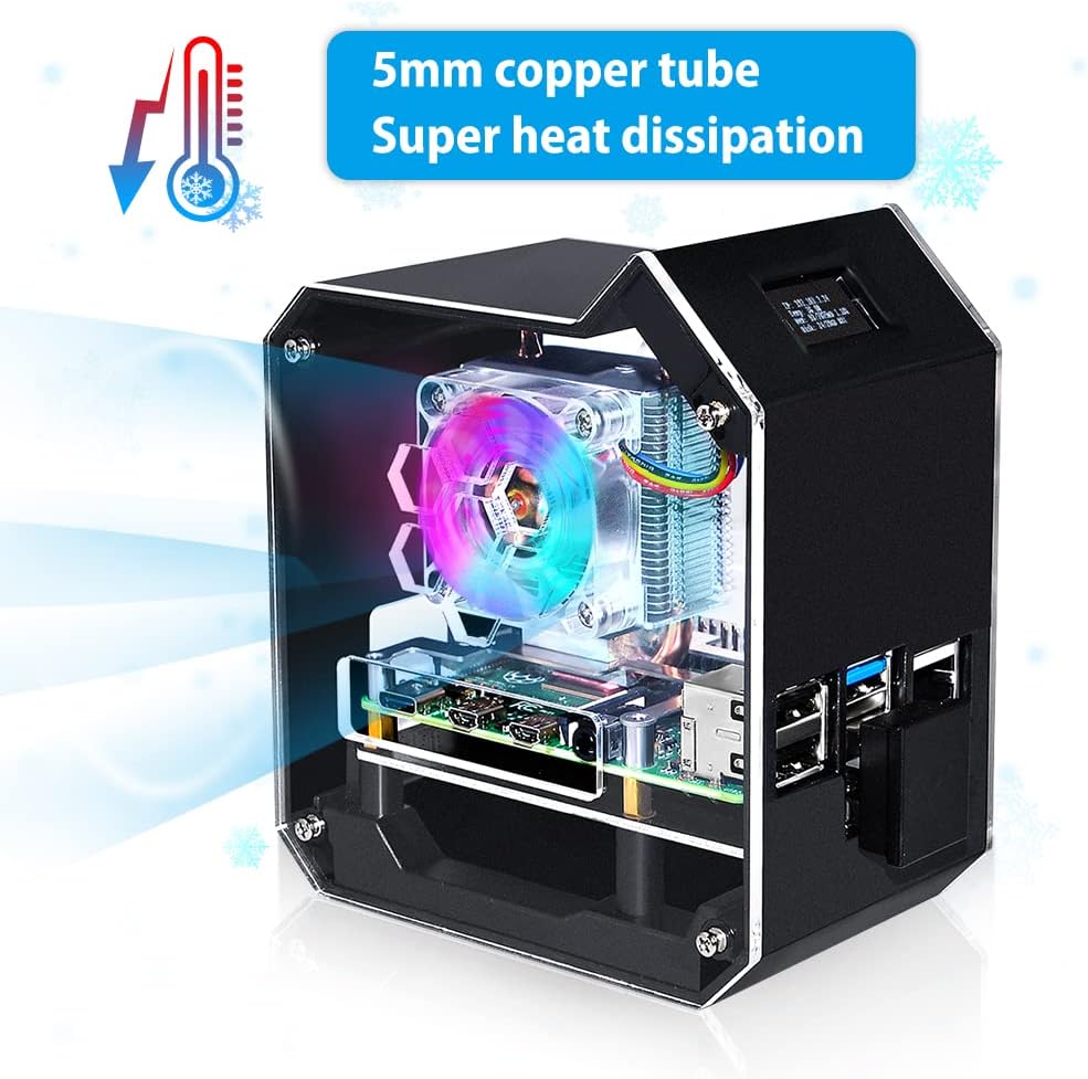 Geeekpi Raspberry Pi Mini Tower NAS Kit - immagine 3