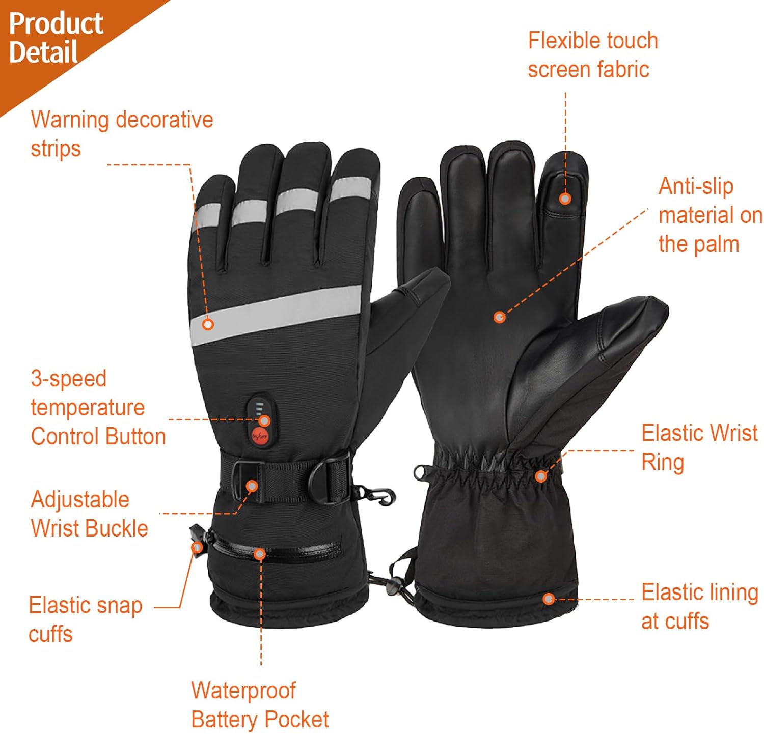 Guanti Riscaldati Ricaricabili 7.4V 6000mAh - immagine 6