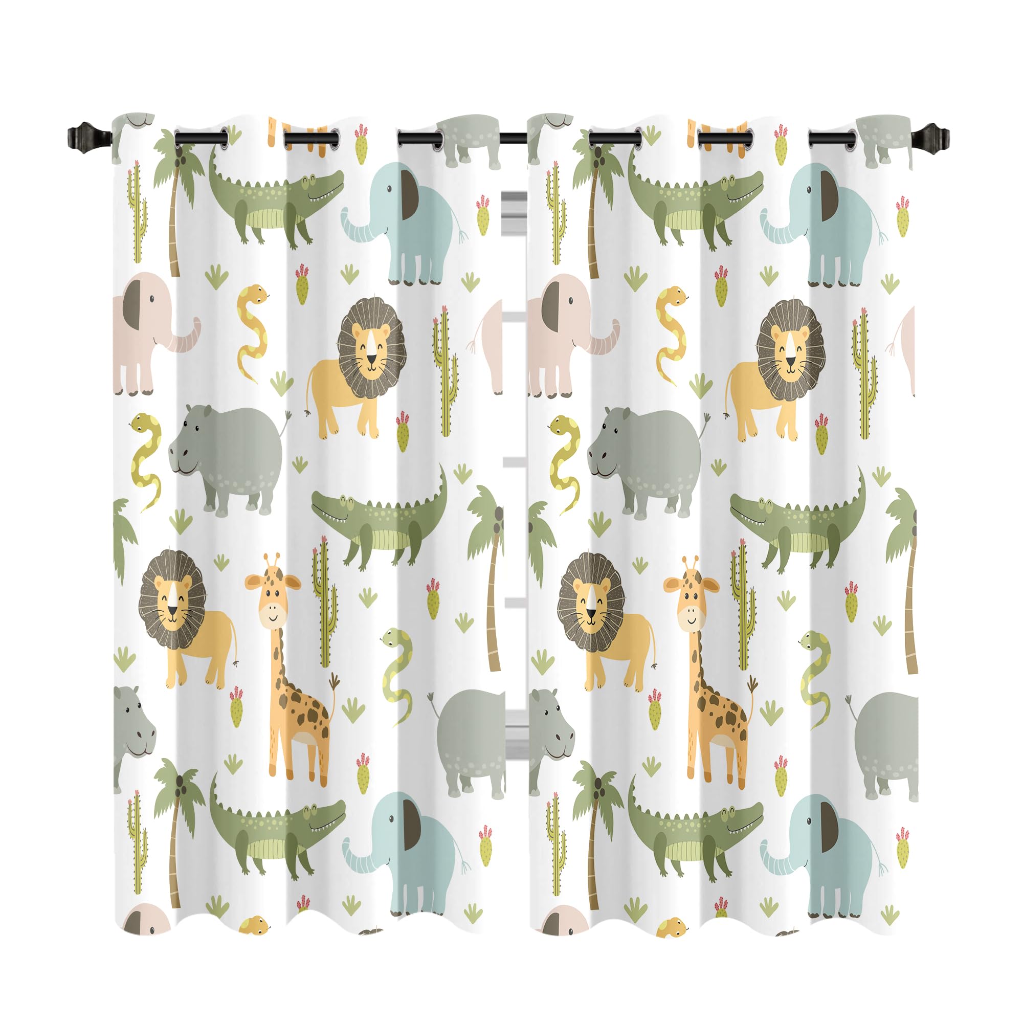 Meshelly Tende Oscuranti Bambini 132x160cm, Giungla