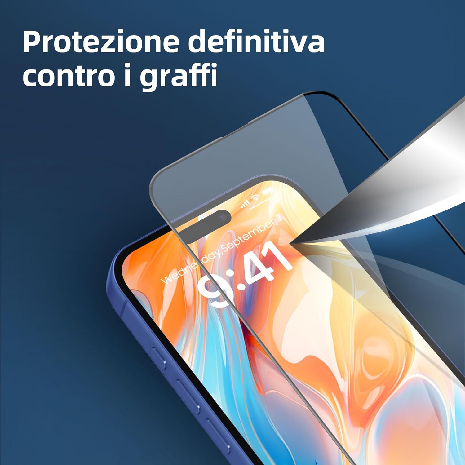 New'c 3 Pezzi Pellicola Protettiva per iPhone 16/15 6,1" - immagine 6