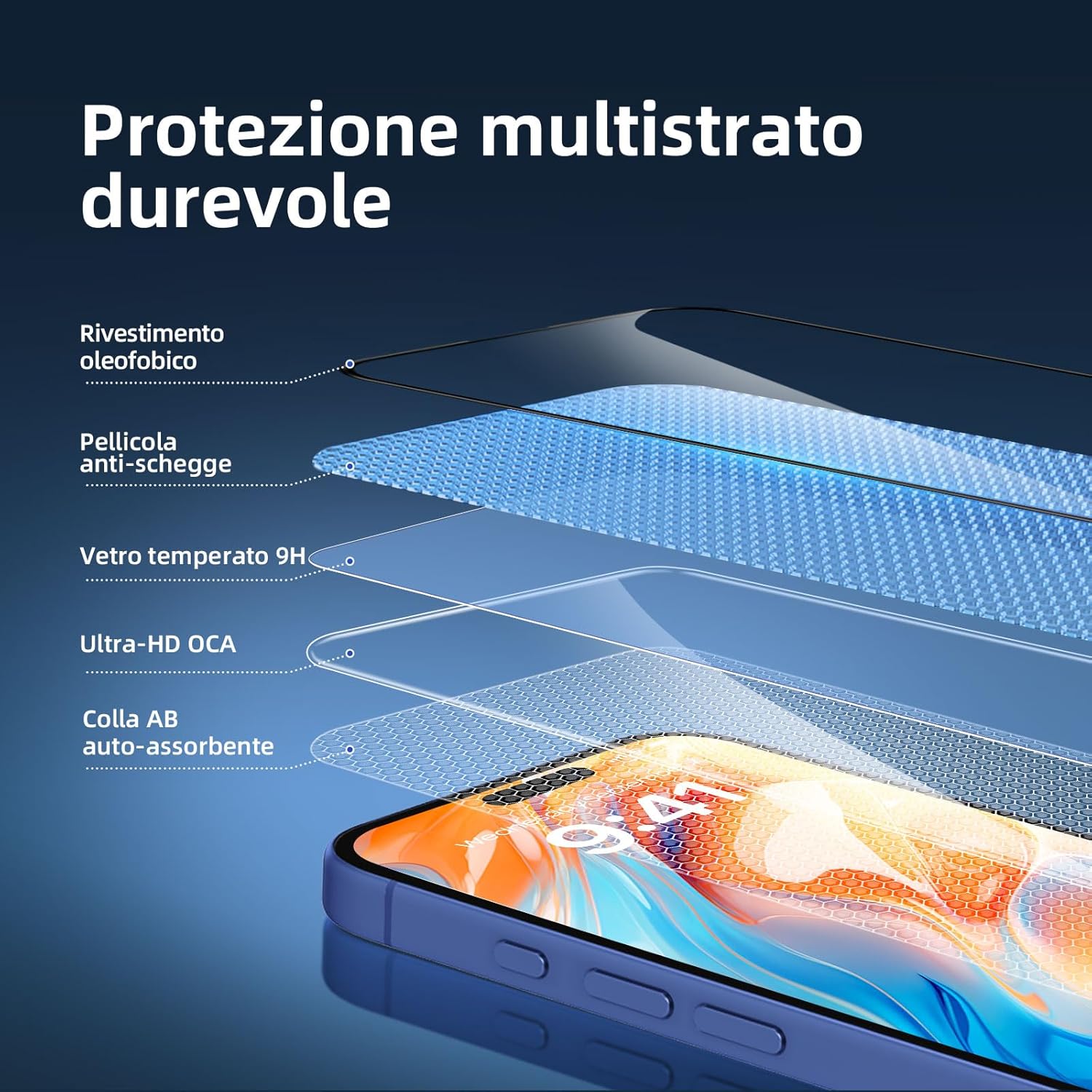 New'c 3 Pezzi Pellicola Protettiva per iPhone 16/15 6,1" - immagine 7