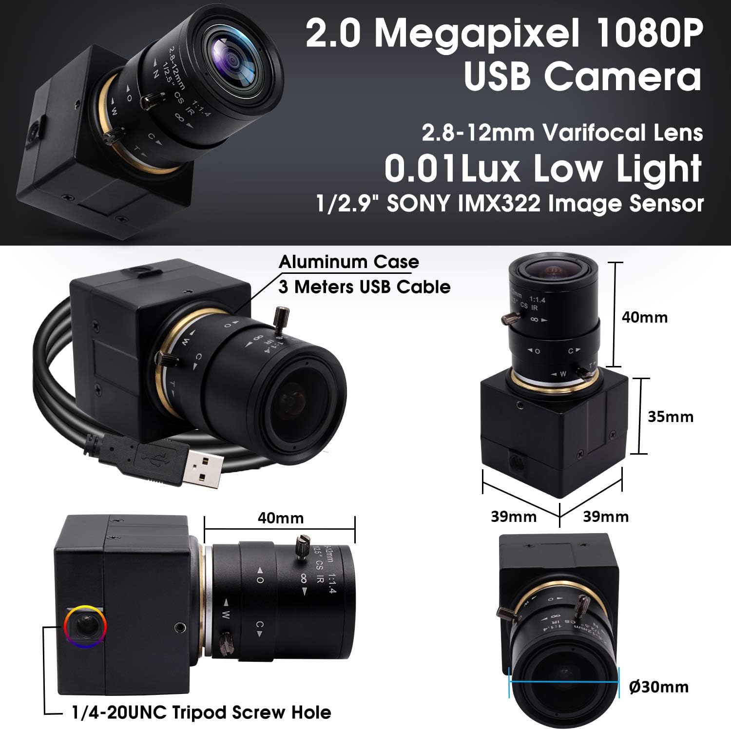 Svpro Webcam USB Low Light 1080P Full HD - immagine 4