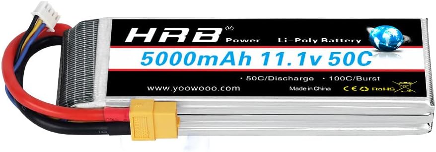 HRB Batteria LiPo 5000mAh 11.1V 50C 3S XT60 - immagine 1