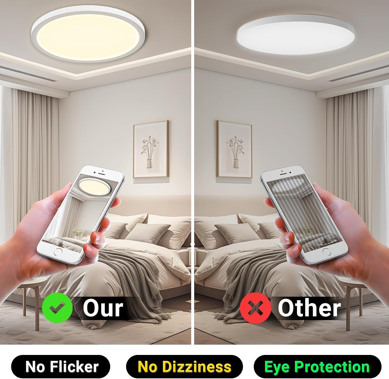 Lqwell® Plafoniera Lampada da Soffitto a LED IP44 Rotonda - immagine 4