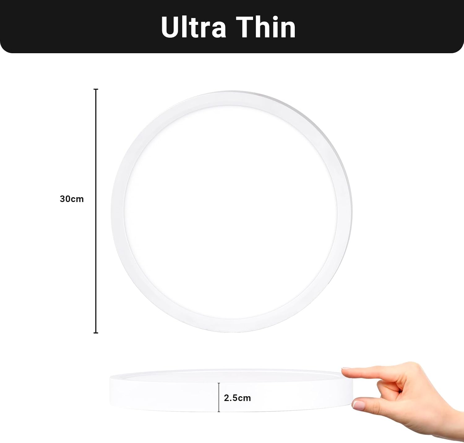 Lqwell® Plafoniera Lampada da Soffitto a LED IP44 Rotonda - immagine 5