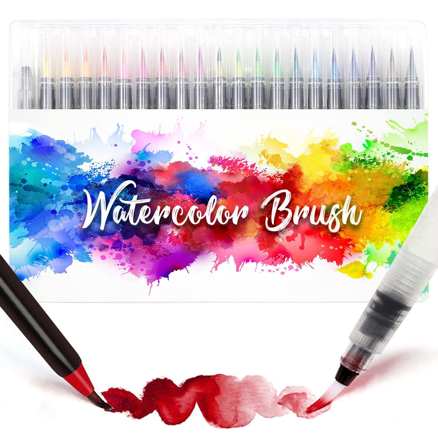 Amteker Brush Pen Lettering 24 Acquerelli Professionali