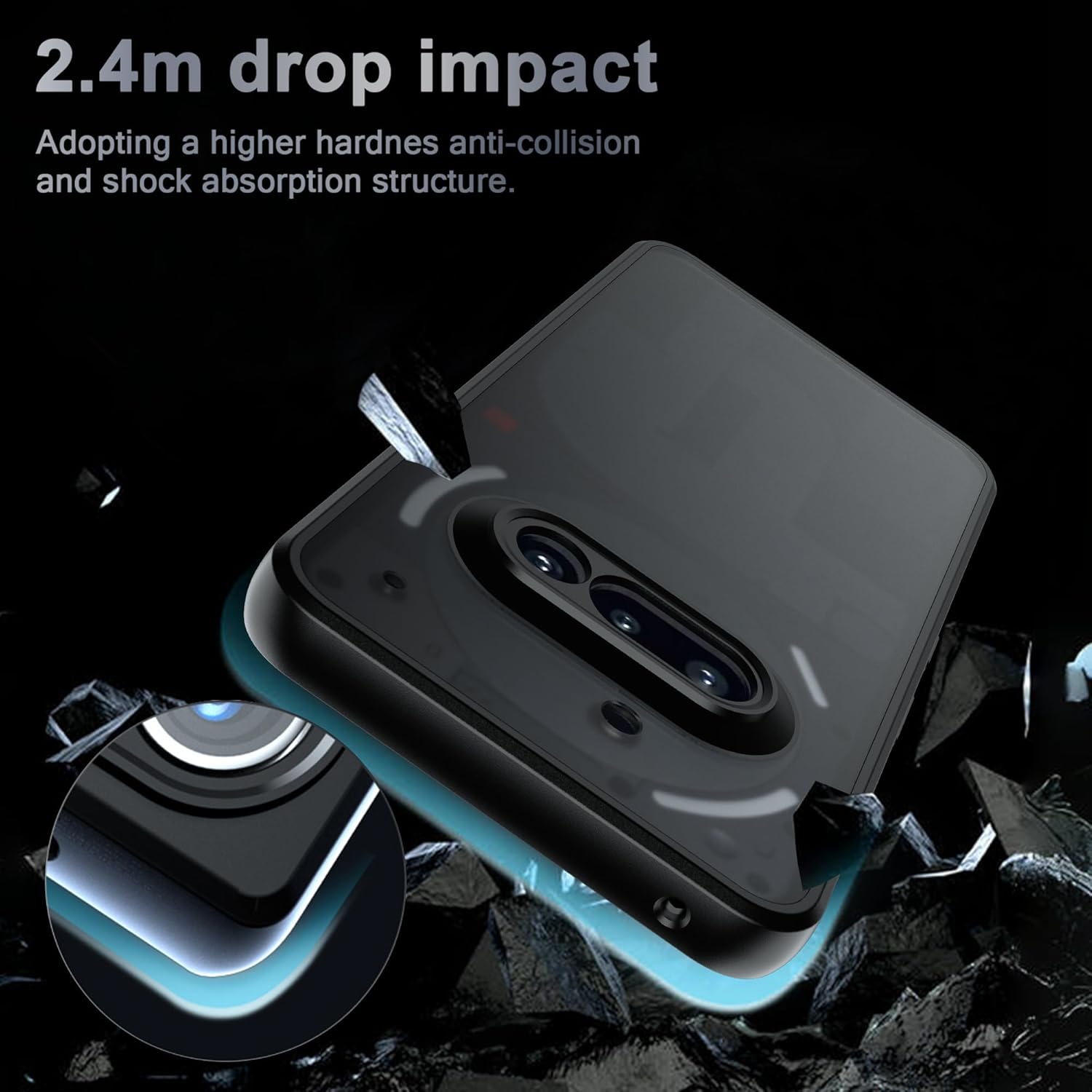 Cover per Nothing Phone 3A in PC - Nero - immagine 4