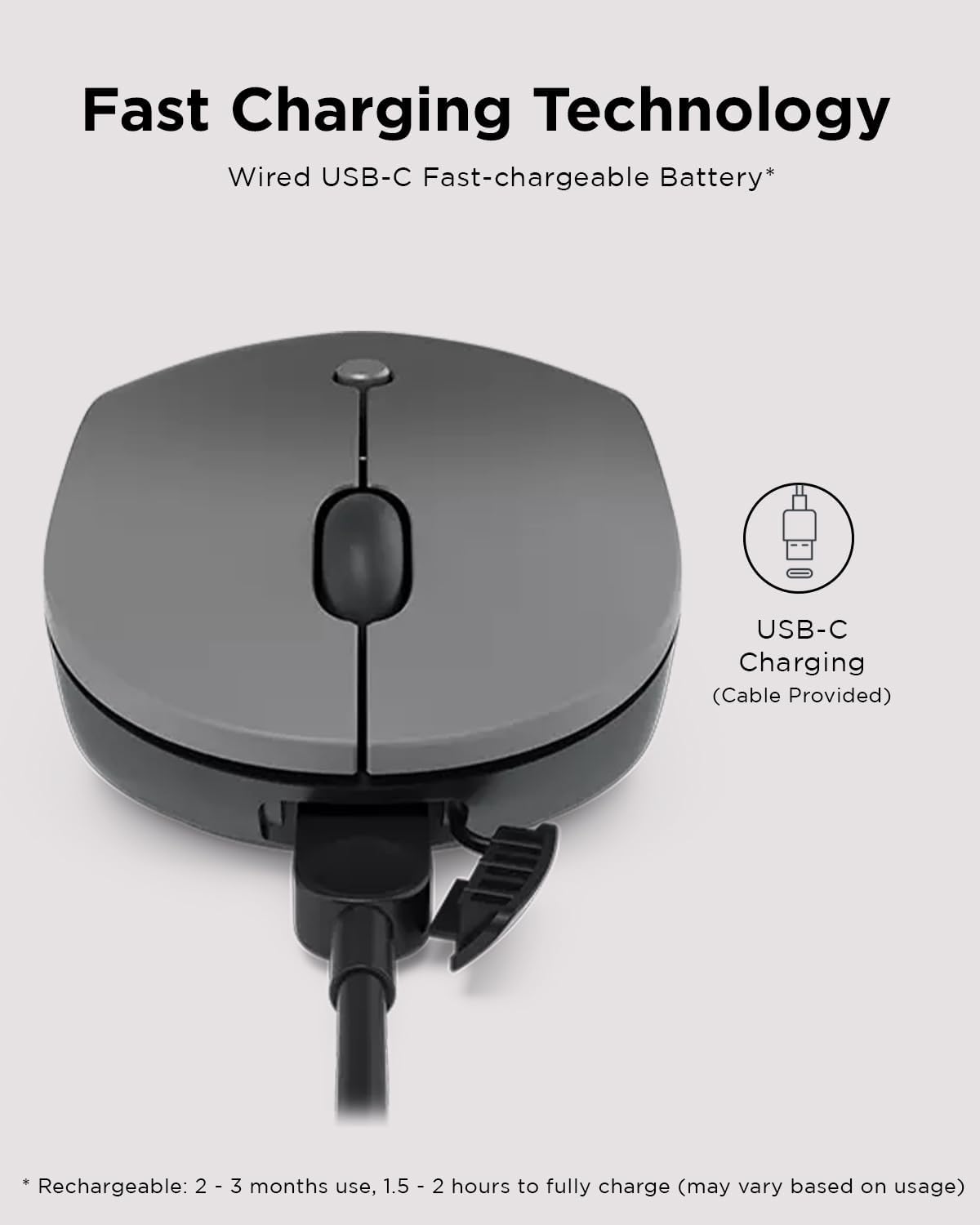 Lenovo Go [Mouse] - Mouse wireless USB-C nero - immagine 2
