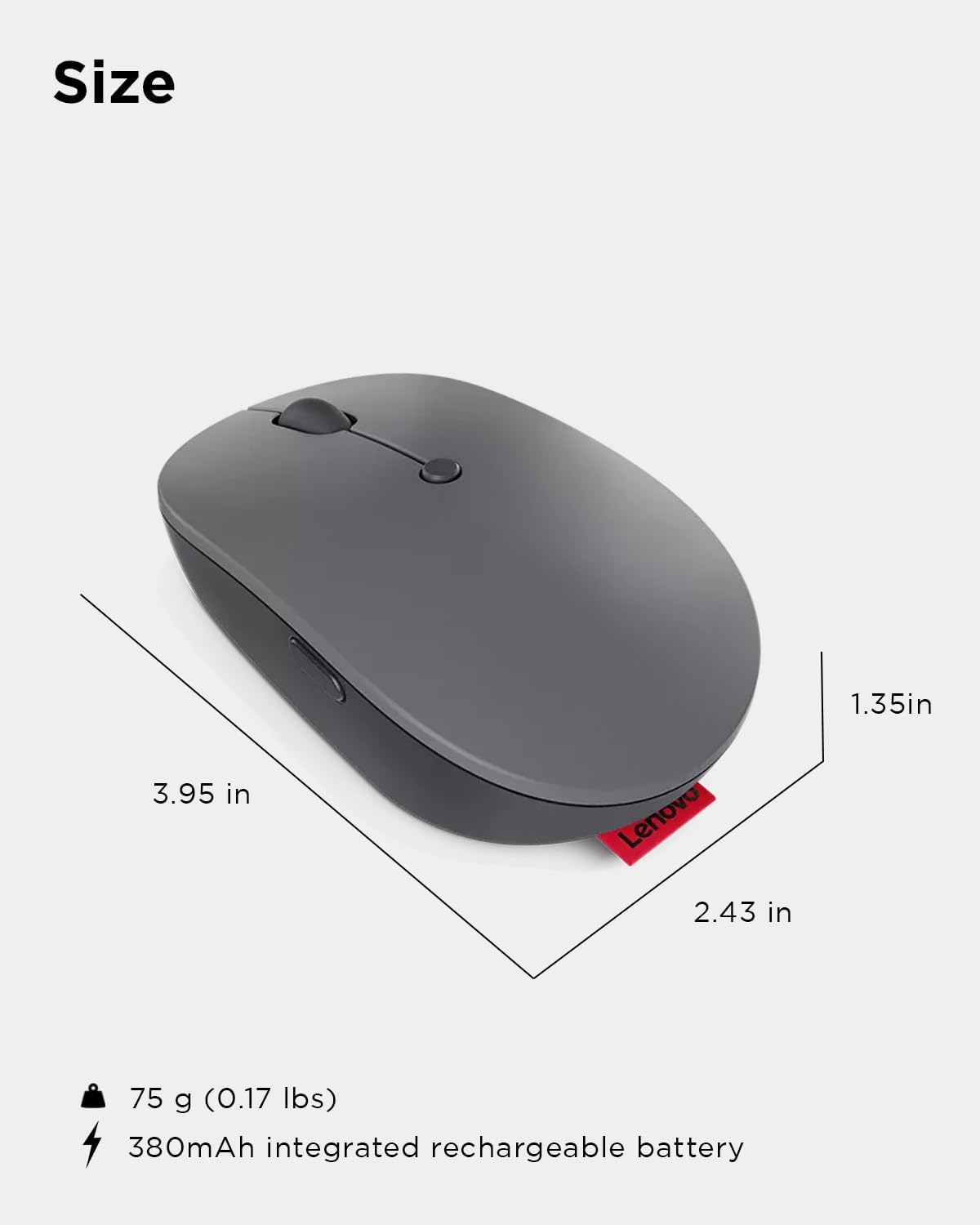 Lenovo Go [Mouse] - Mouse wireless USB-C nero - immagine 7