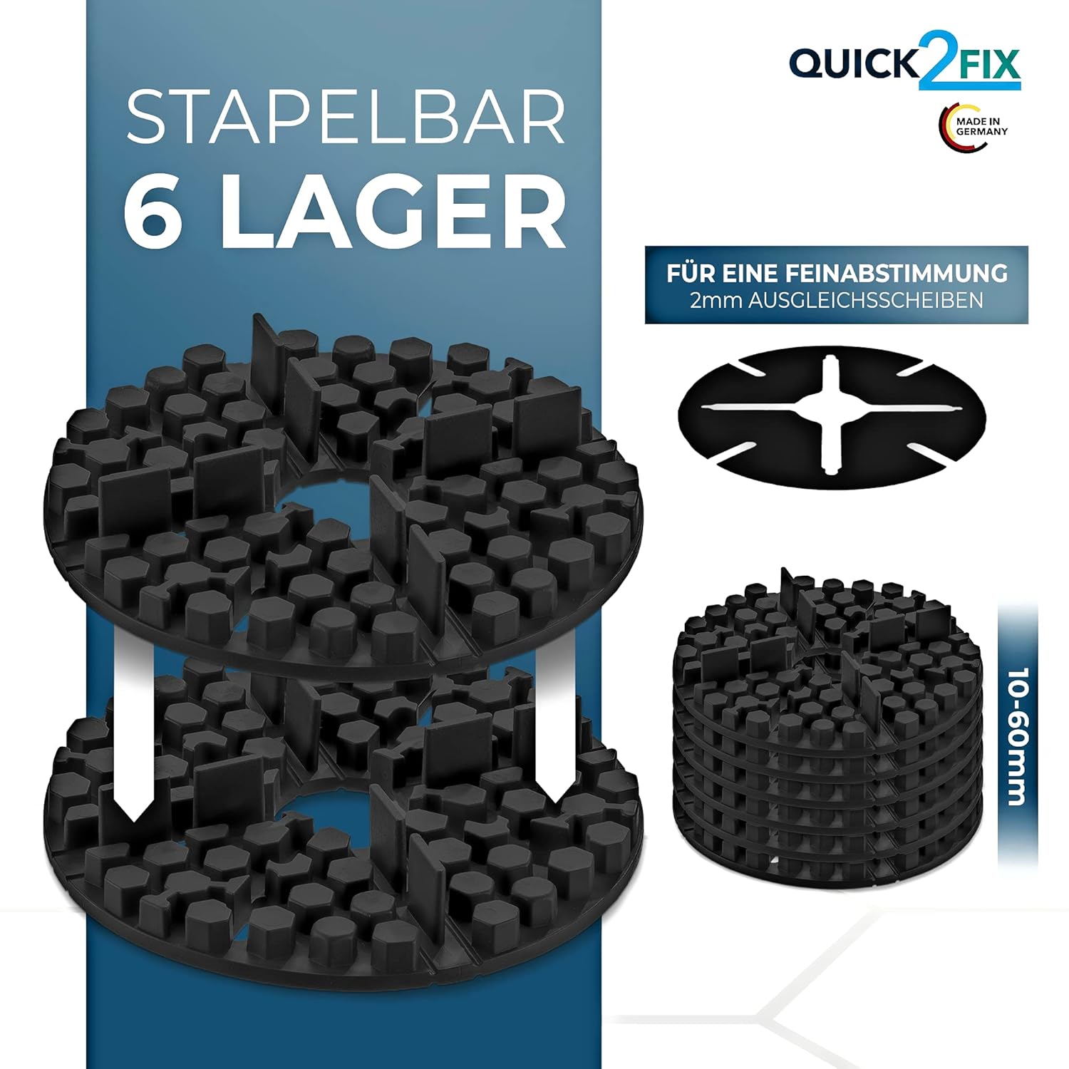 Cuscinetti in Gomma per Pannelli Terrazzi - 50 Pezzi - immagine 4