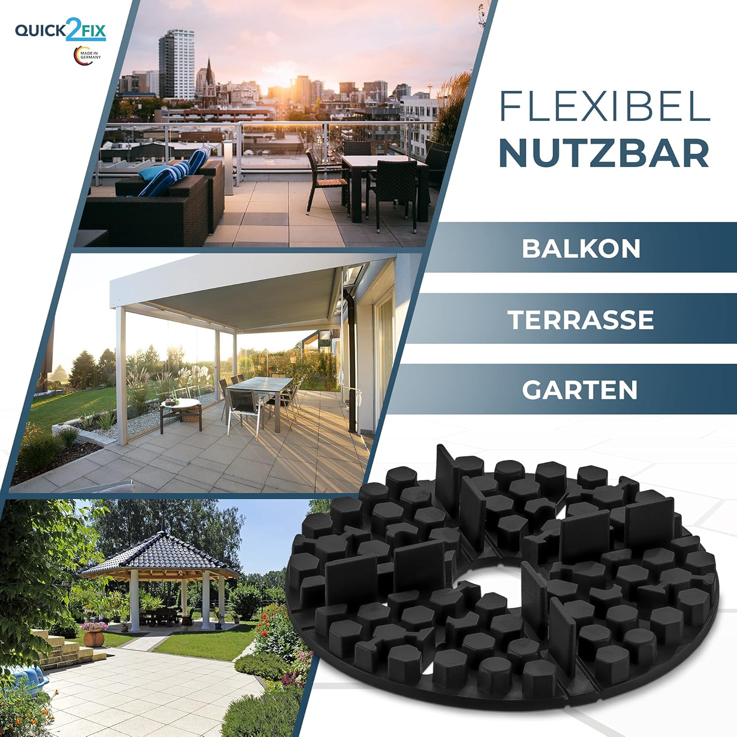 Cuscinetti in Gomma per Pannelli Terrazzi - 50 Pezzi - immagine 6