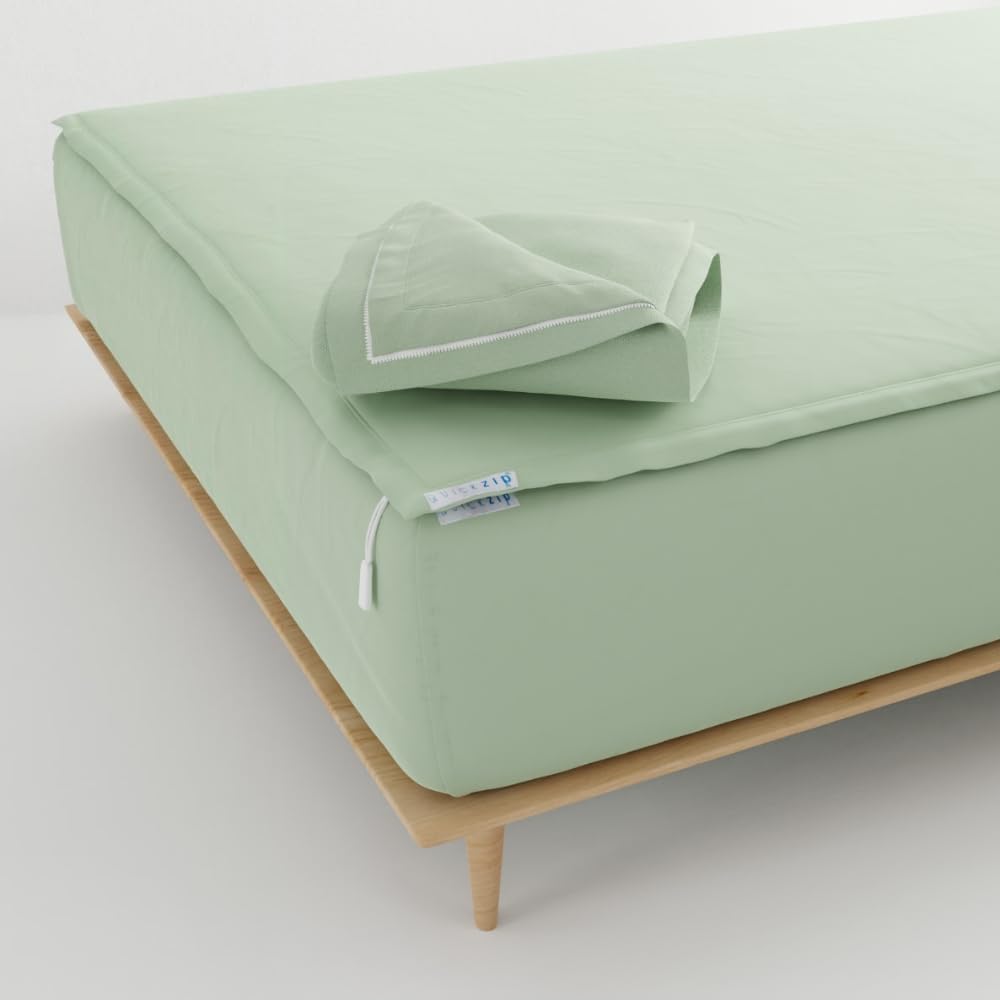 QuickZip Lenzuolo con Angoli e Cerniera Twin XL, Salvia
