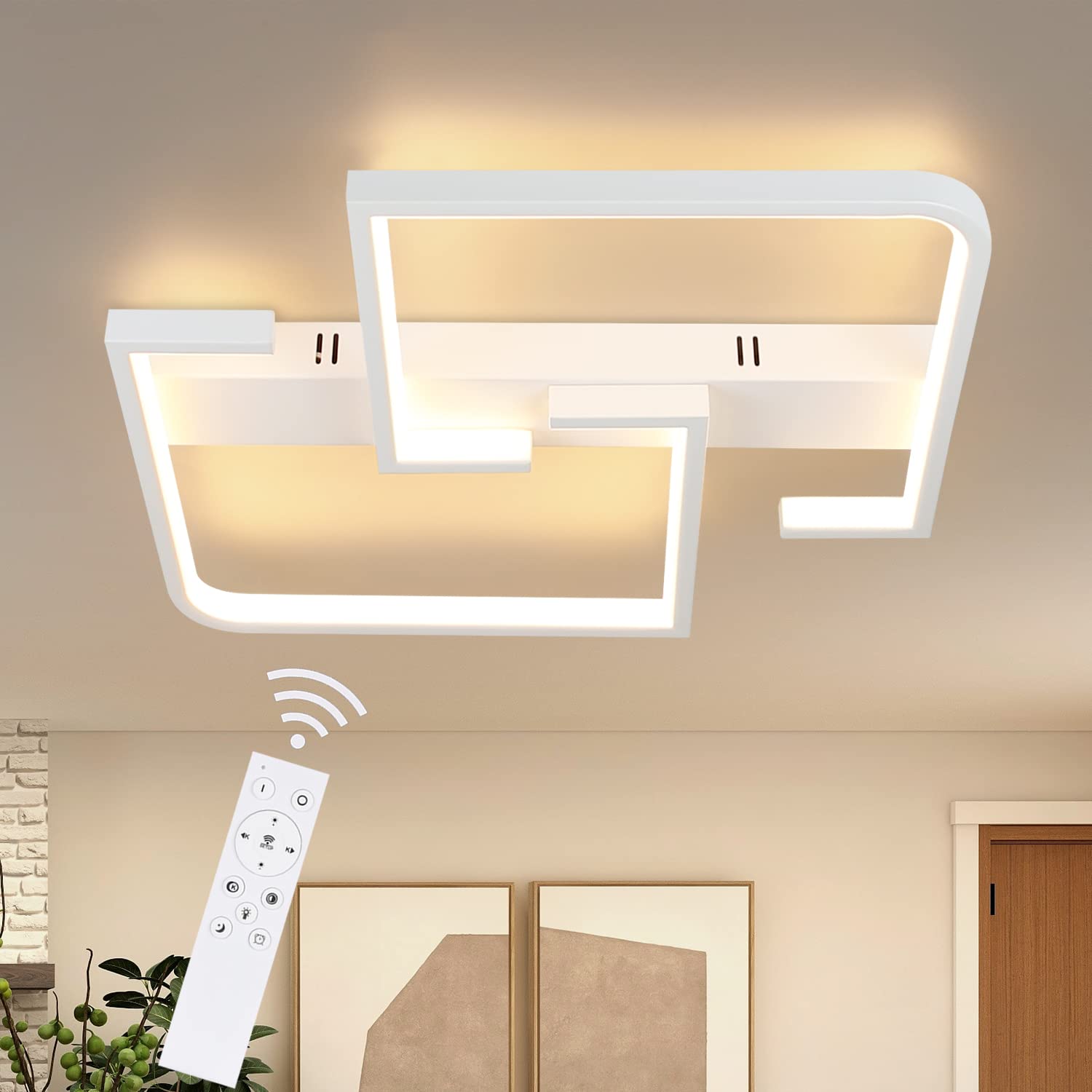 Lampada da Soffitto LED Moderna 35W Dimmerabile, Bianca