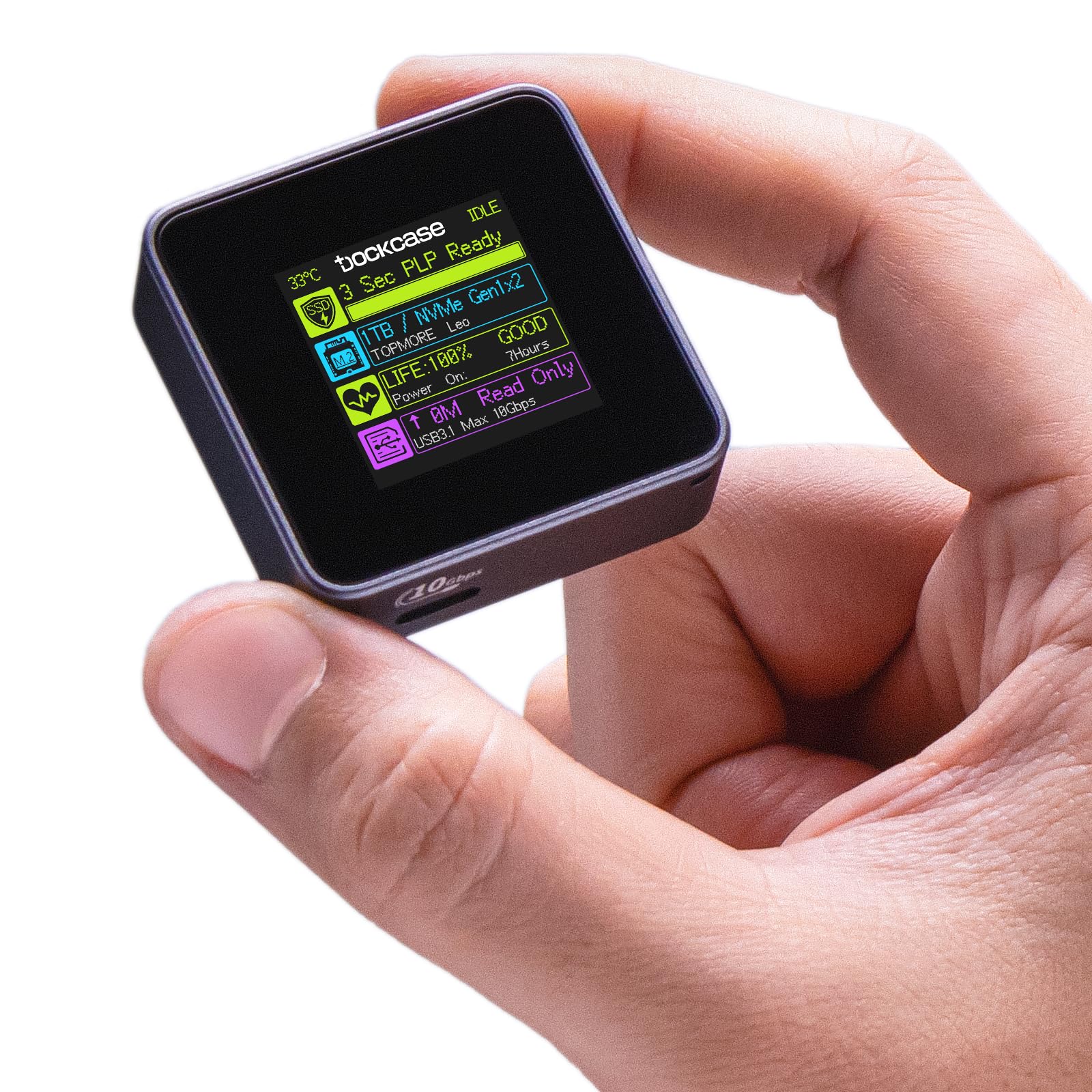 Dockcase Pocket M.2 NVMe Smart SSD Enclosure USB-C