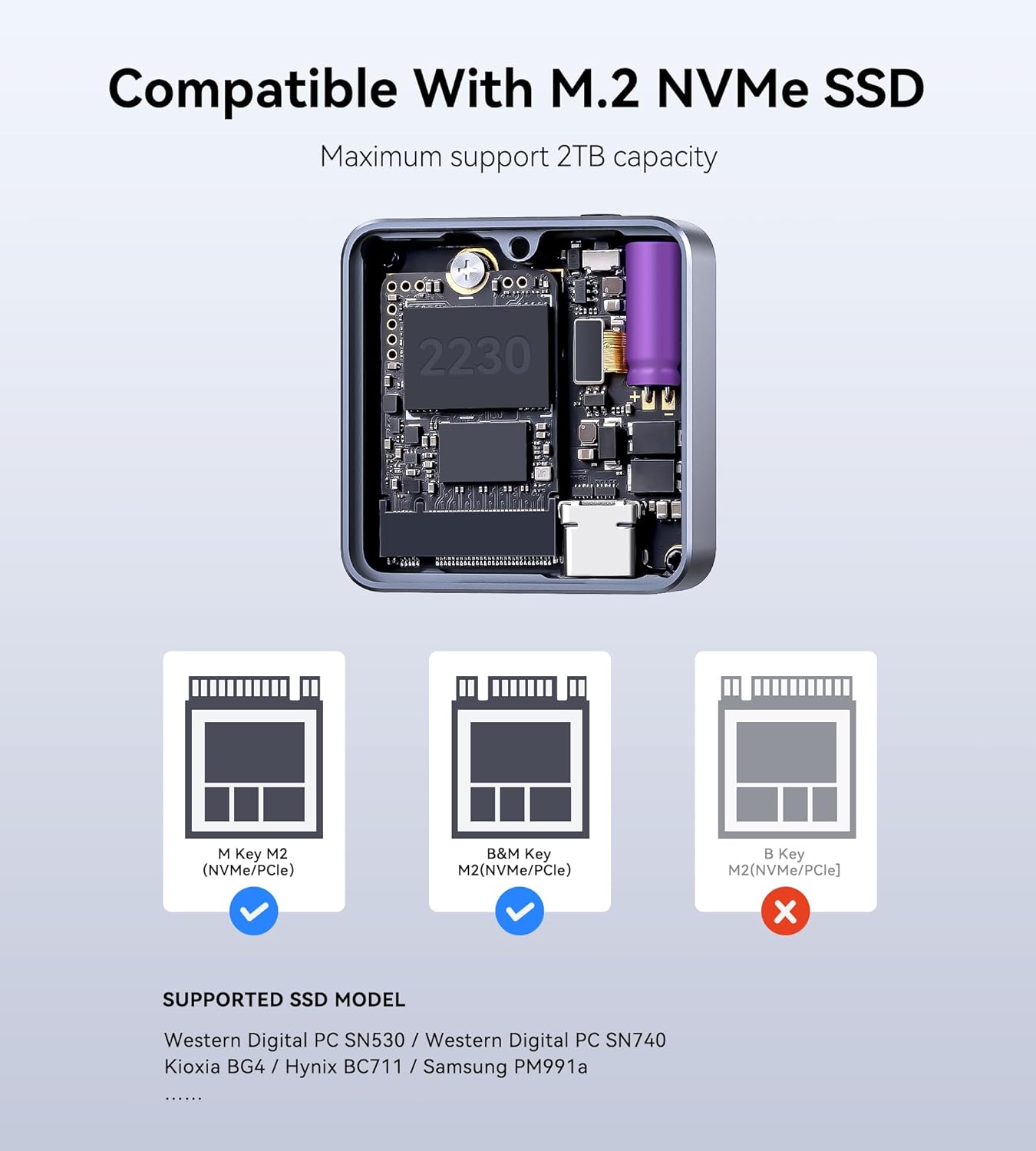 Dockcase Pocket M.2 NVMe Smart SSD Enclosure USB-C - immagine 6