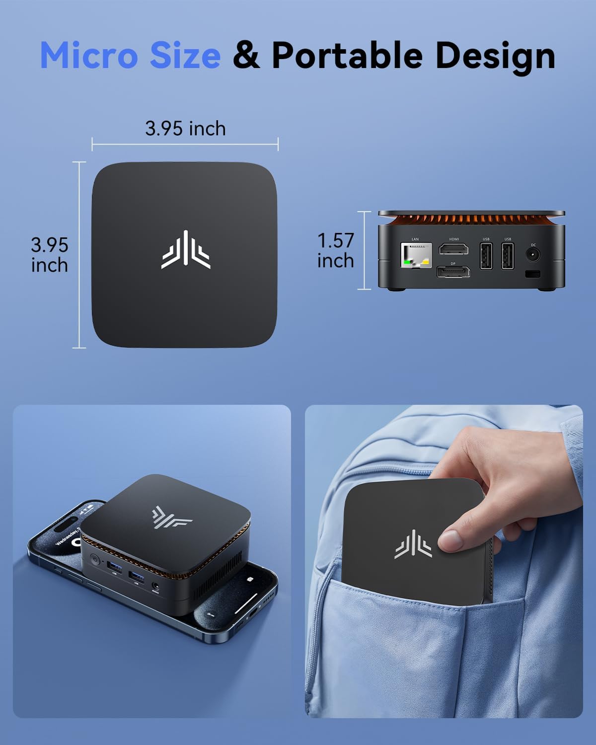 Nipogi E1 Mini PC Twin Lake N150 16GB RAM/256GB SSD - immagine 7