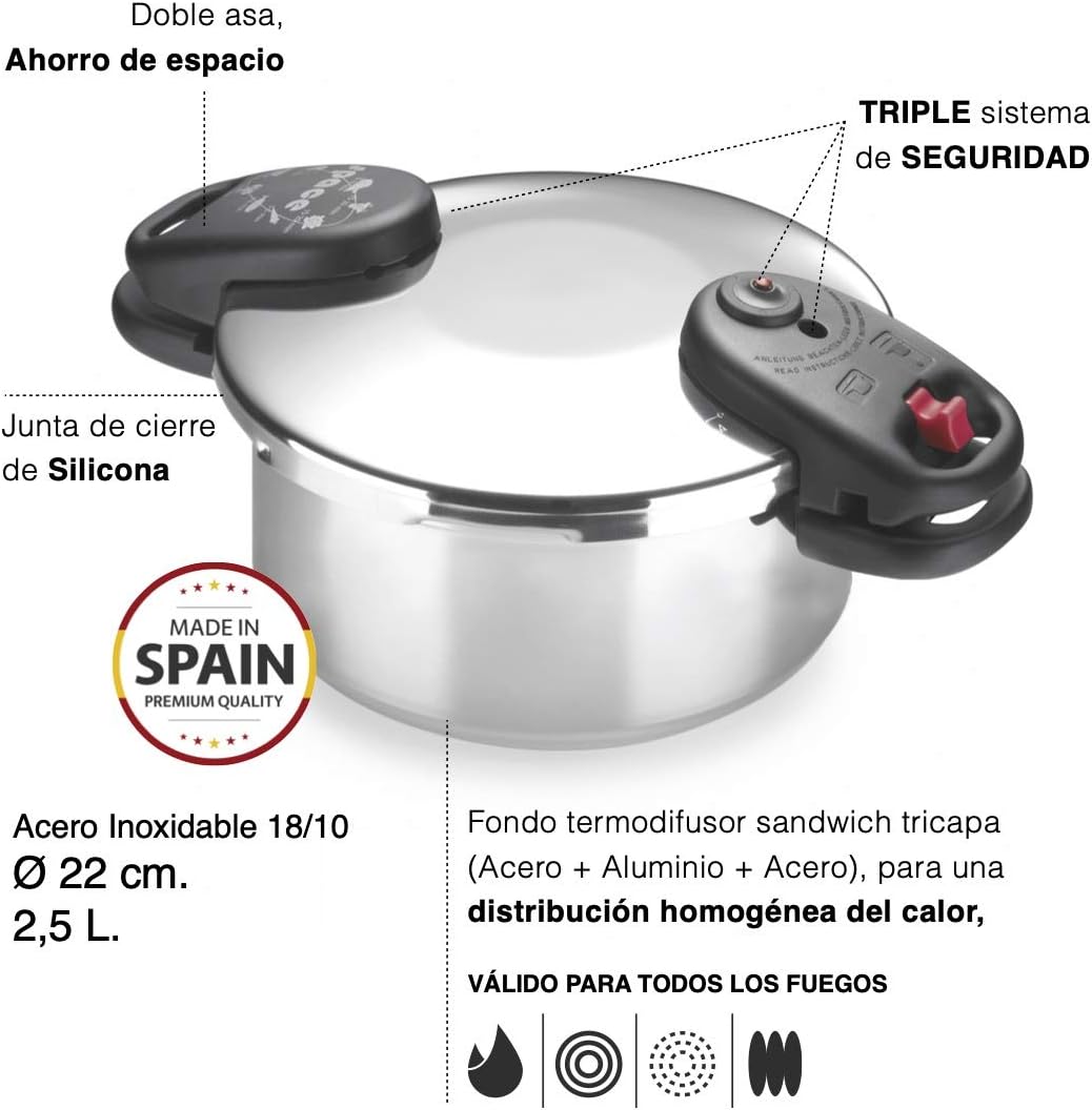 Alza Space - Pentola a Pressione Rapida 2.5L - immagine 2