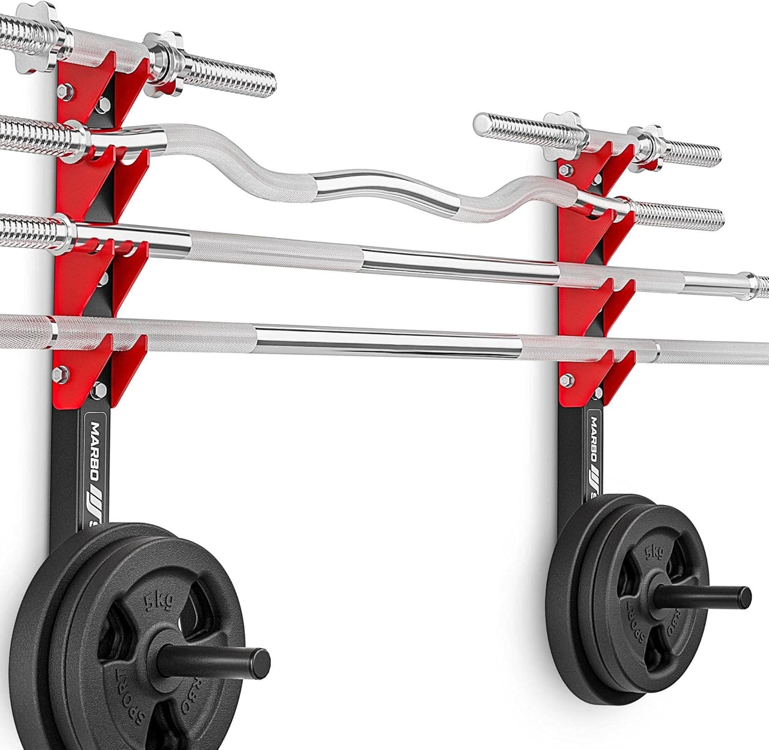 Marbo Sport Supporto da parete per manubri e pesi MH-S208 | Made in EU - immagine 2