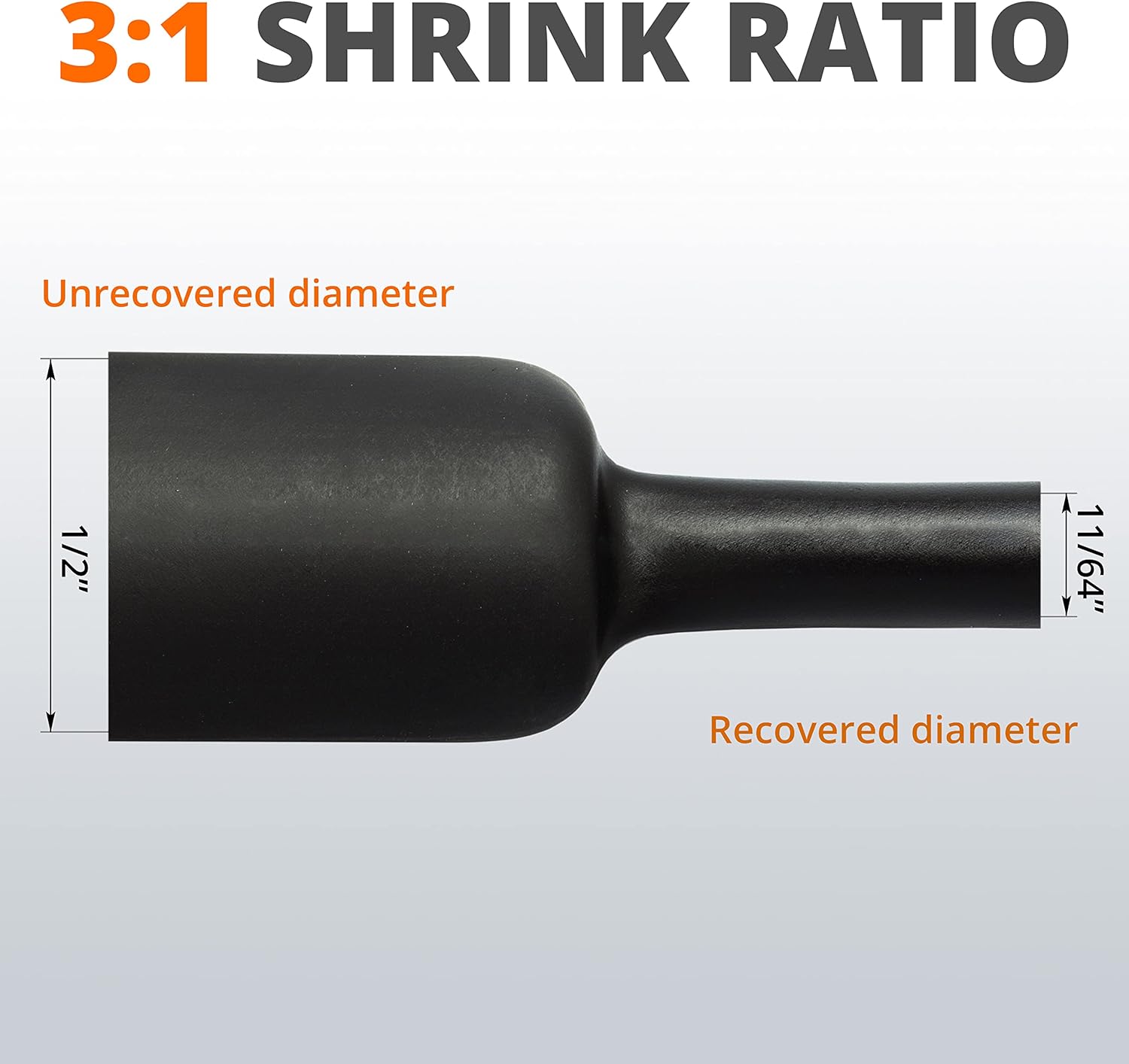 Wirefy Guaina Termorestringente 12.7mm Nera 15m - immagine 2