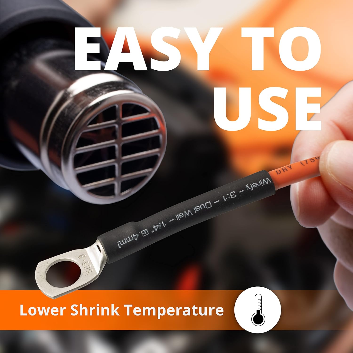 Wirefy Guaina Termorestringente 12.7mm Nera 15m - immagine 3