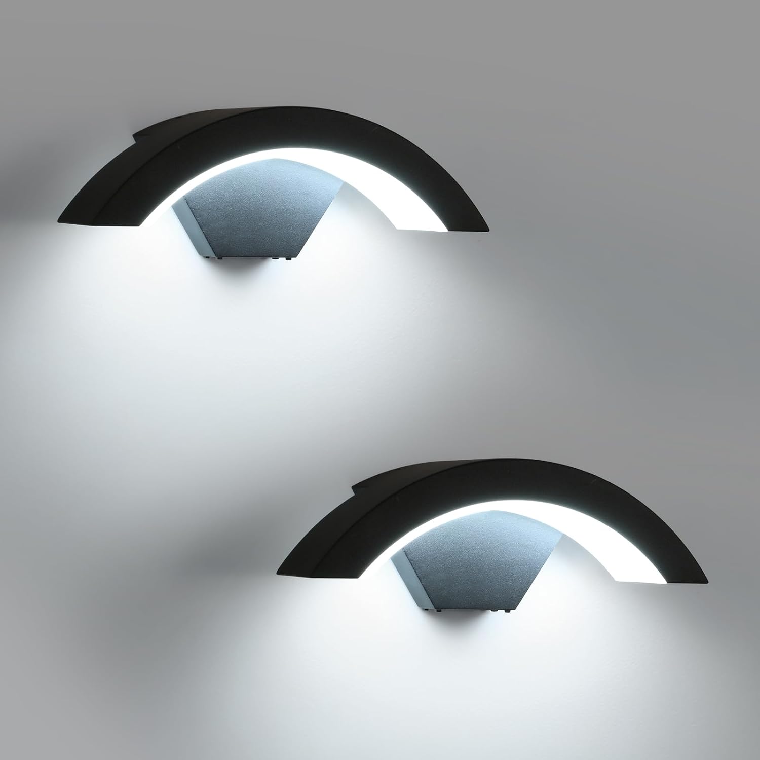 Lampada da Parete Esterno 24W IP65, Nera - immagine 1